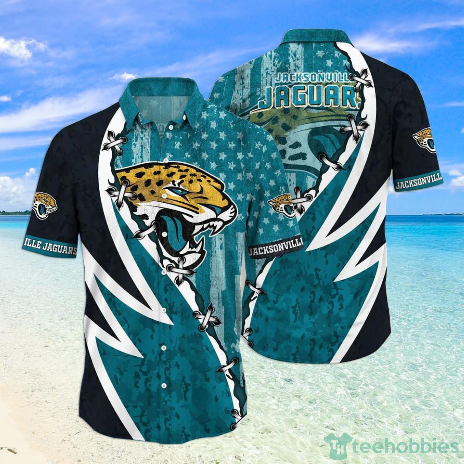 Jacksonville Jaguars Logo American Flag 3D T-Shirts