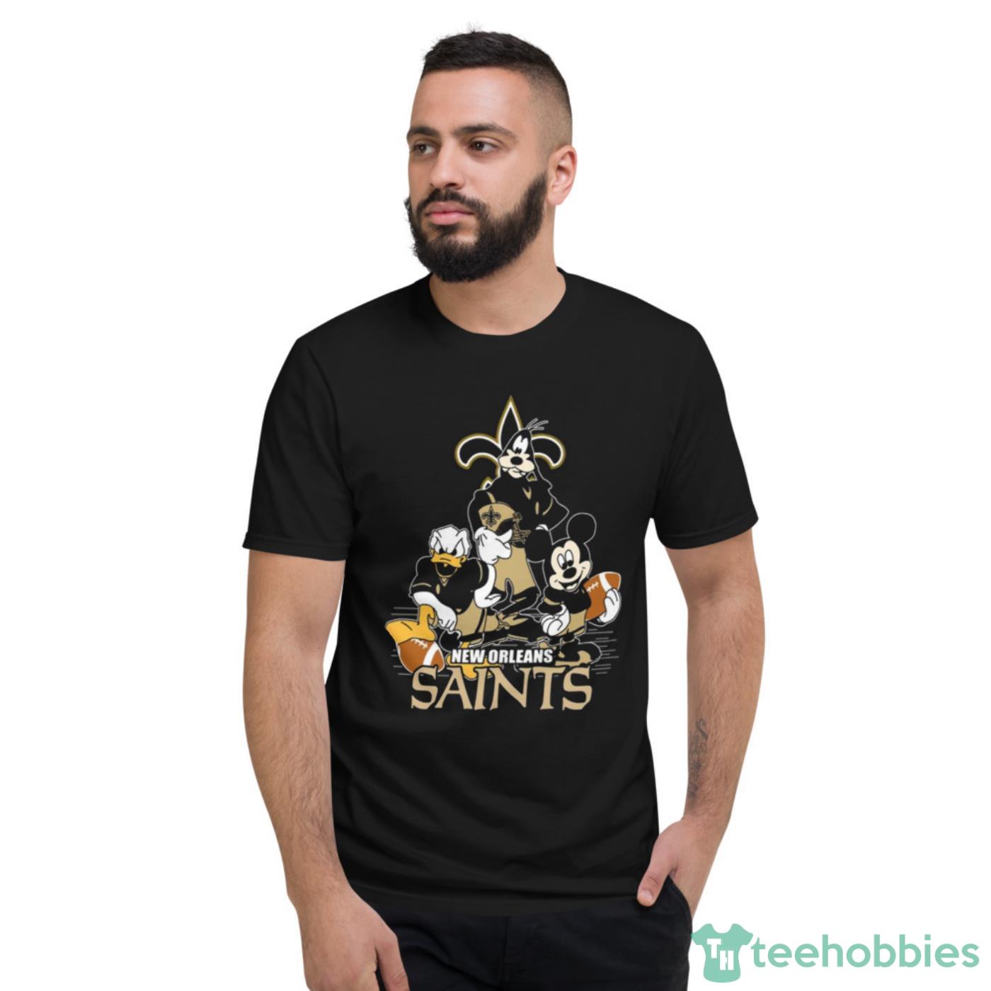 NFL New Orleans Saints Mickey Mouse Donald Duck Goofy Football Shirt T Shirt - Short Sleeve T-Shirt NFL New Orleans Saints Mickey Mouse Donald Duck Goofy Football Shirt T Shirt - Short Sleeve T-Shirt