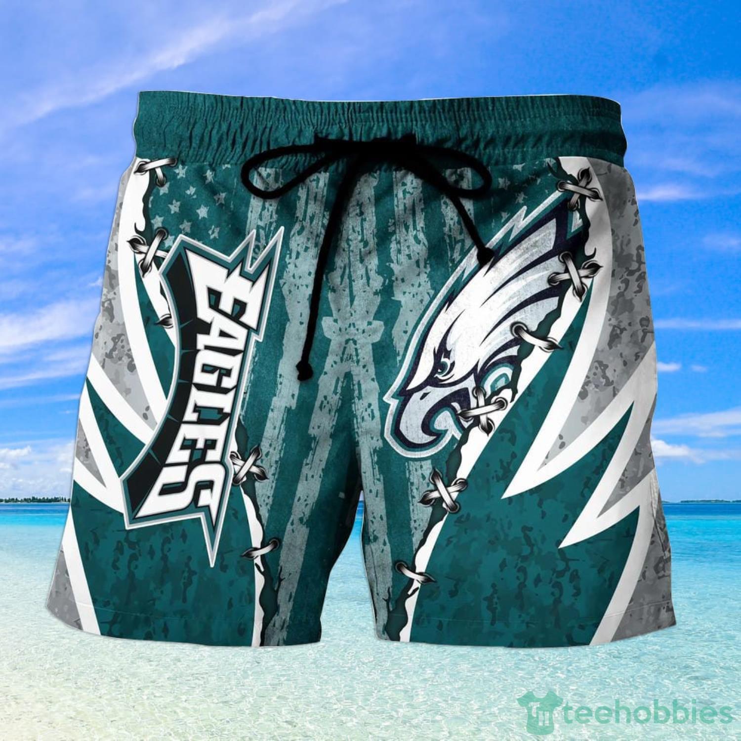 Philadelphia Eagles NFL Logo Combo Hawaiian Shirt And Short Summer