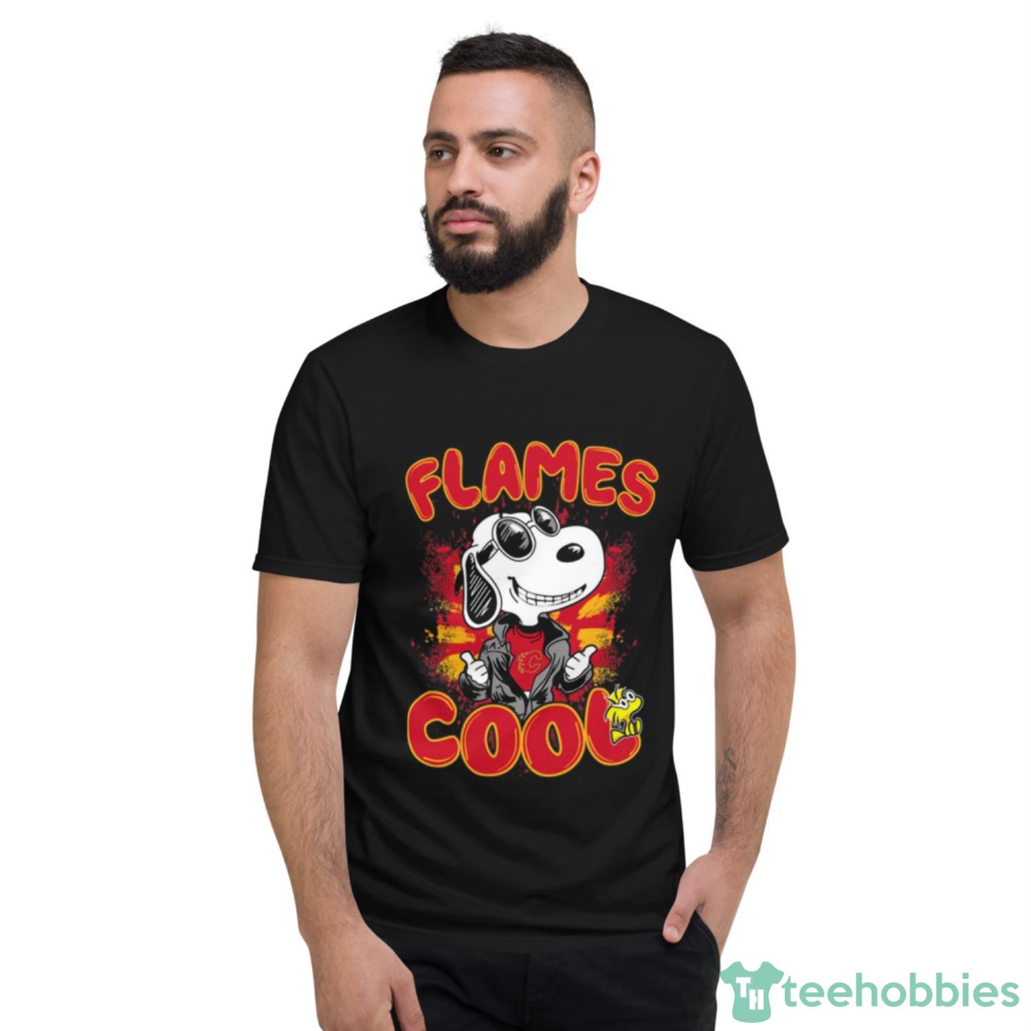 NHL Hockey Calgary Flames Cool Snoopy Shirt T Shirt - Short Sleeve T-Shirt