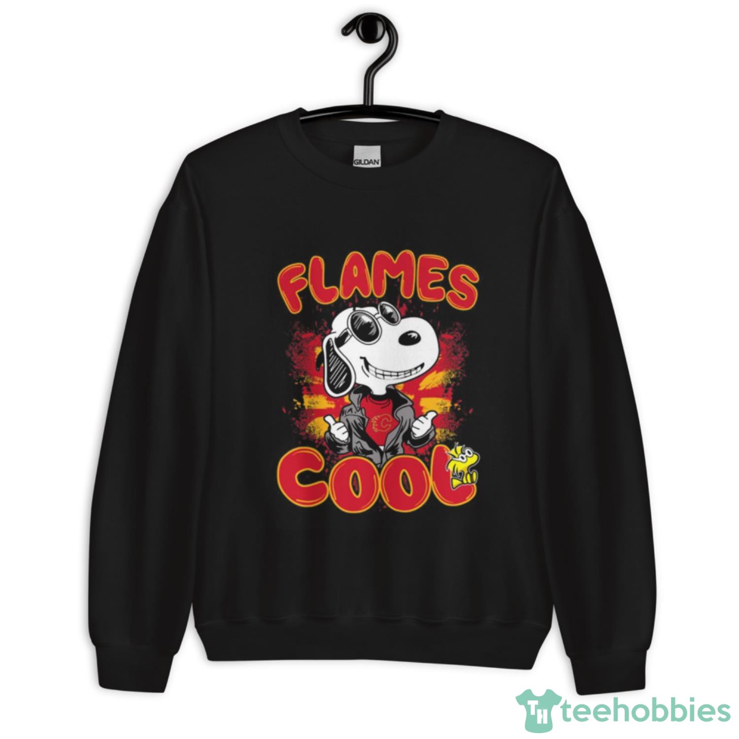 NHL Hockey Calgary Flames Cool Snoopy Shirt T Shirt - Unisex Crewneck Sweatshirt