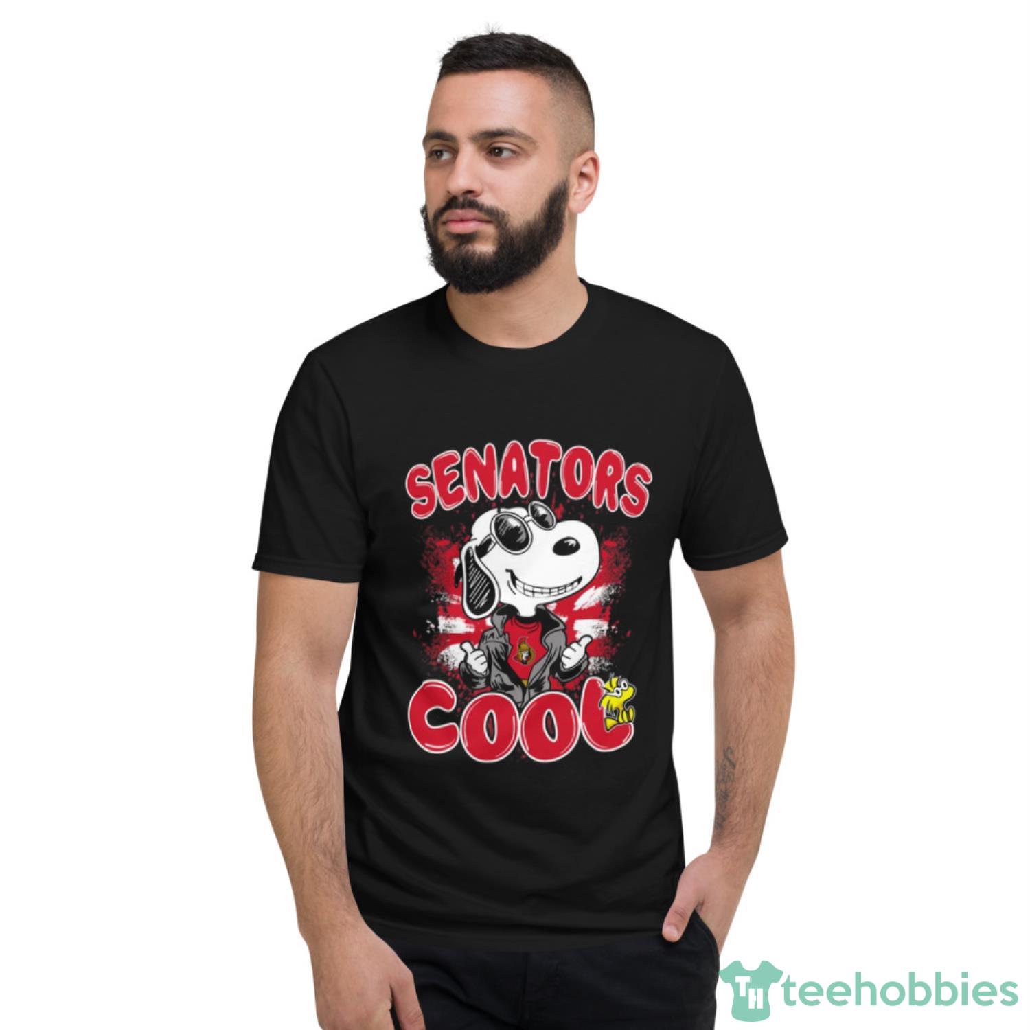 NHL Hockey Ottawa Senators Cool Snoopy Shirt T Shirt - Short Sleeve T-Shirt