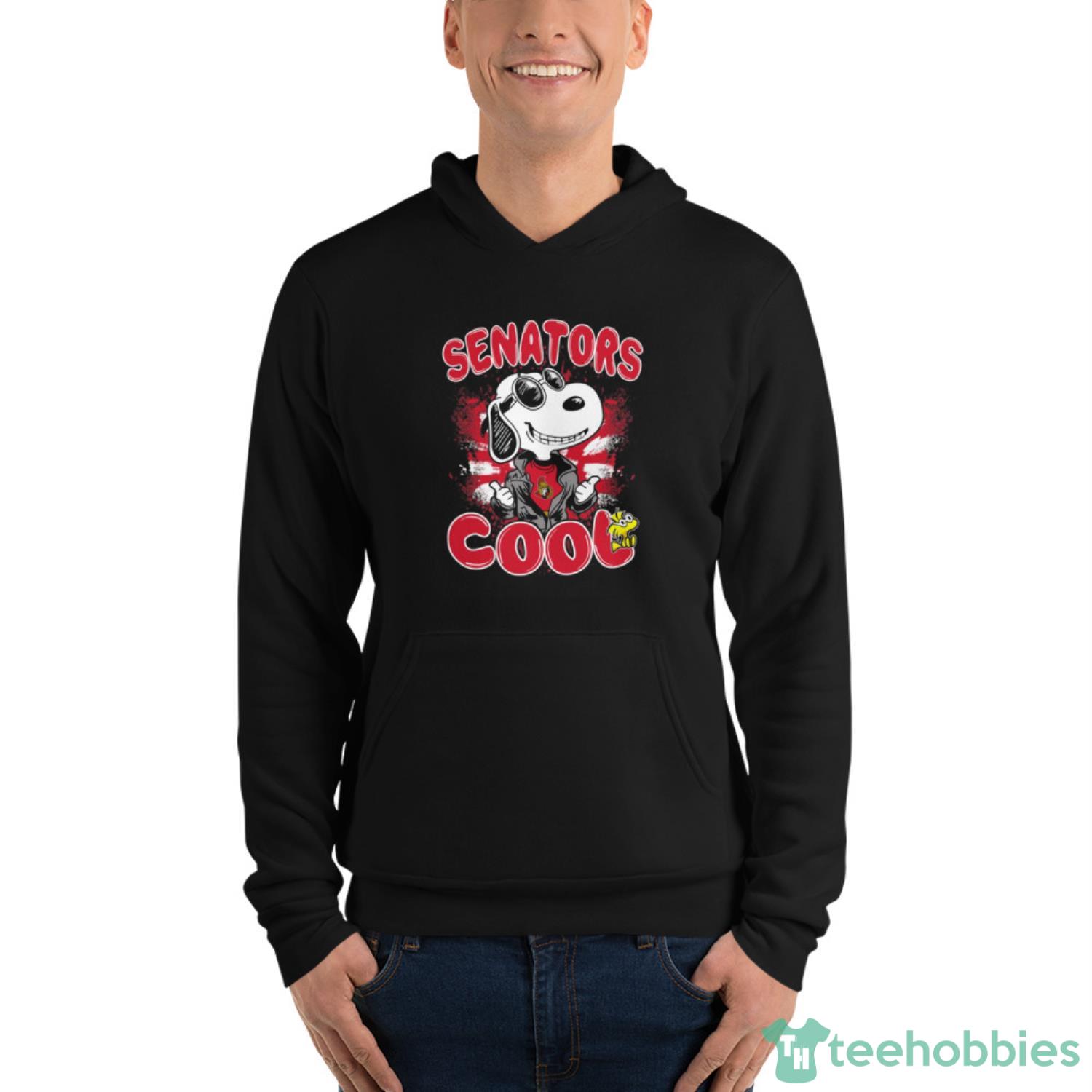 NHL Hockey Ottawa Senators Cool Snoopy Shirt T Shirt - Unisex Fleece Pullover Hoodie