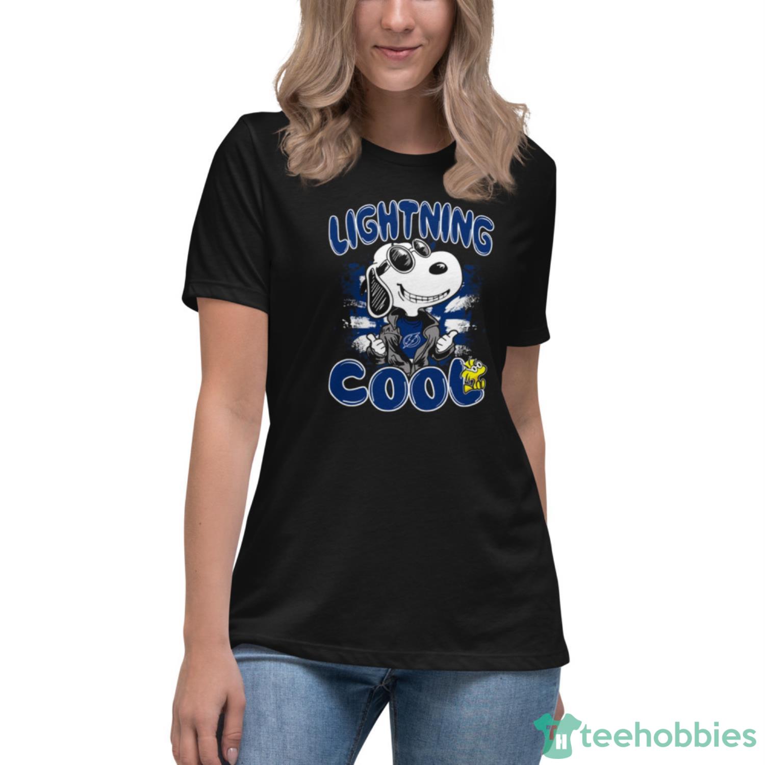 NHL Hockey Tampa Bay Lightning Cool Snoopy Shirt T Shirt - Womens Relaxed Short Sleeve Jersey Tee