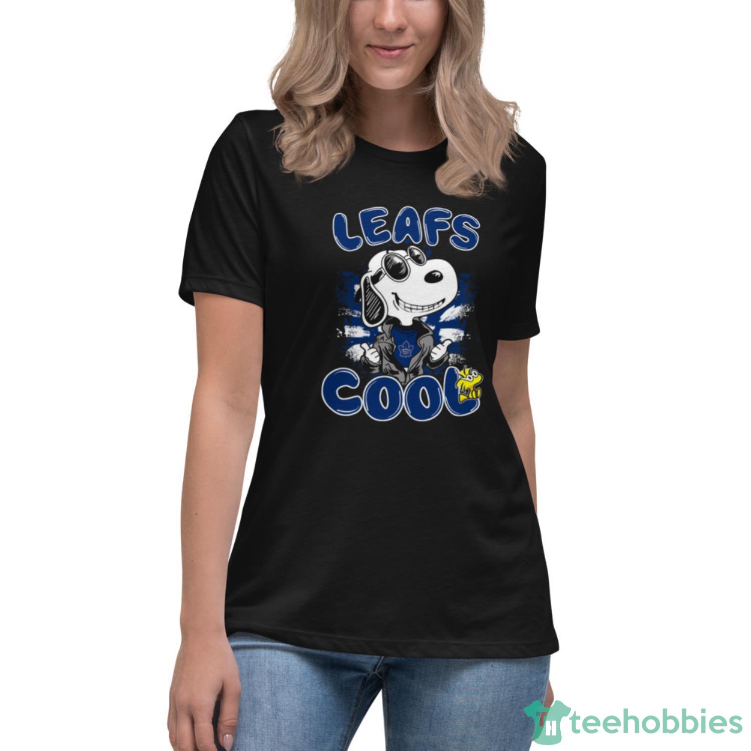 NHL Hockey Toronto Maple Leafs Cool Snoopy Shirt T Shirt - Womens Relaxed Short Sleeve Jersey Tee