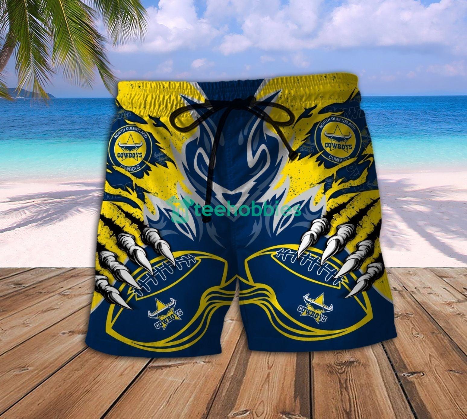 North Queensland Cowboys NrlFireball Custom Name And Number Hawaiian Shirt And Shorts Product Photo 3 North Queensland Cowboys NrlFireball Custom Name And Number Hawaiian Shirt And Shorts Product Photo 3