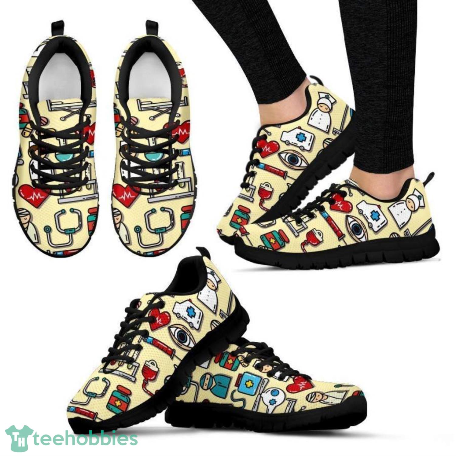 Nursing Pattern Sneakers Shoes For Men And Women Product Photo 1