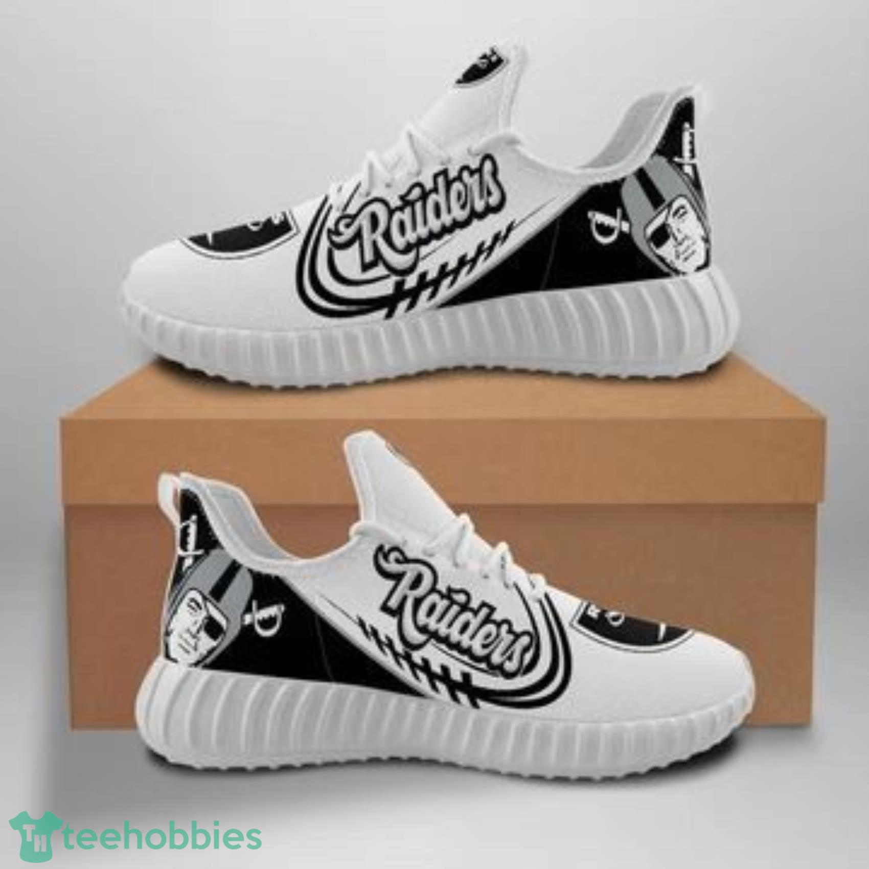 Oakland Raiders NFL White Running Walking Shoes Reze Sneakers Product Photo 1