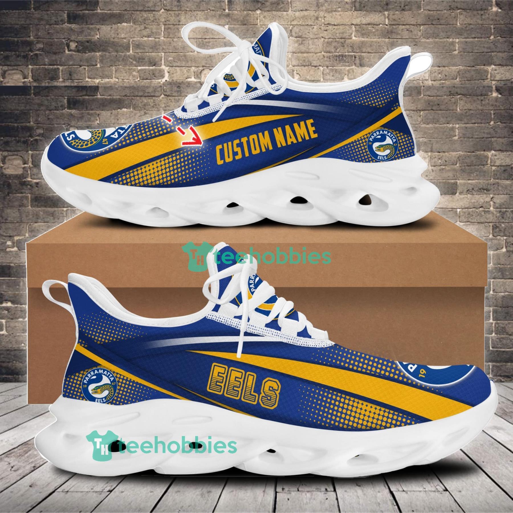 Parramatta Eels Custom Name Sneakers Max Soul Shoes For Men And Women Product Photo 1