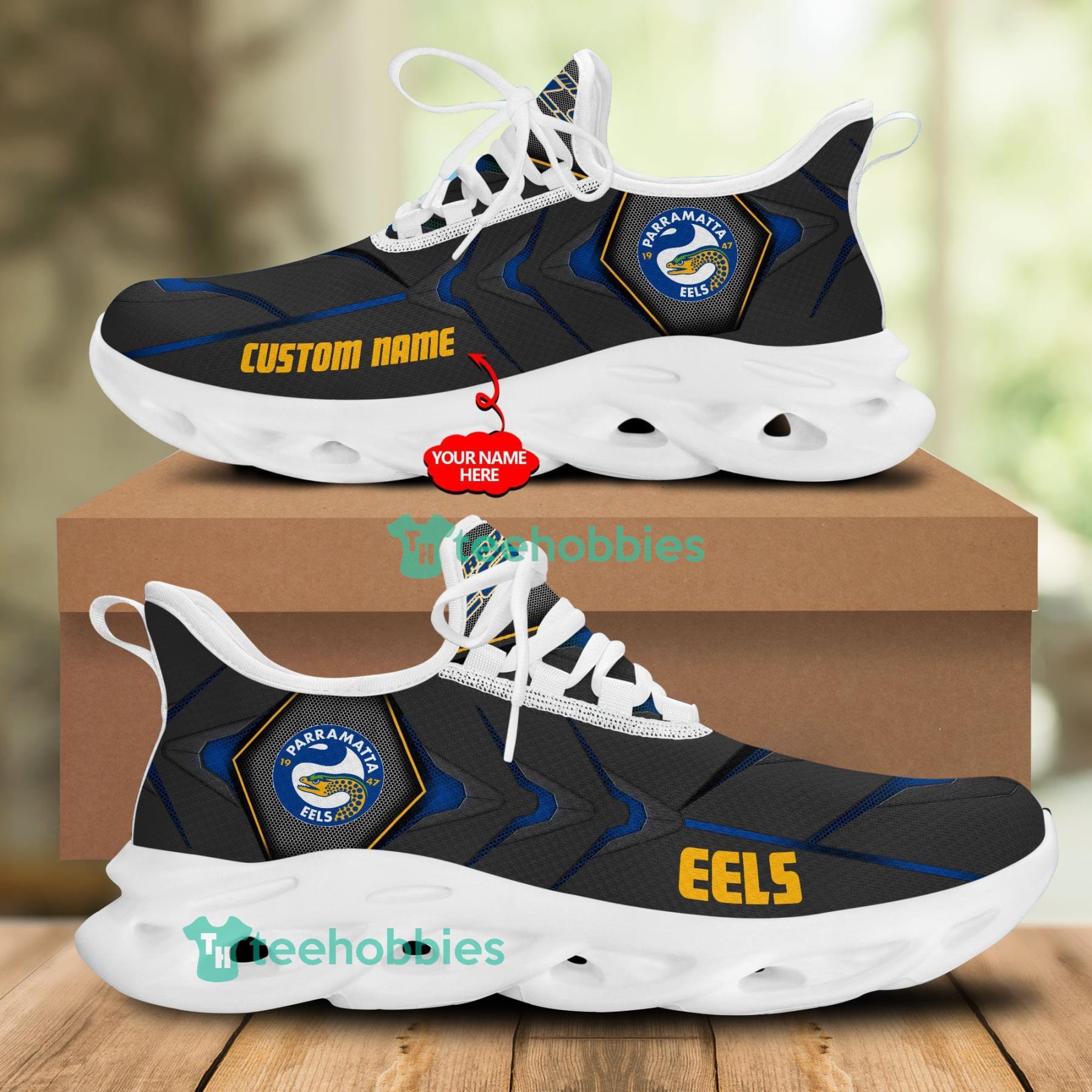 Parramatta Eels NRL Custom Name Sneakers Max Soul Shoes For Men And Women Product Photo 1