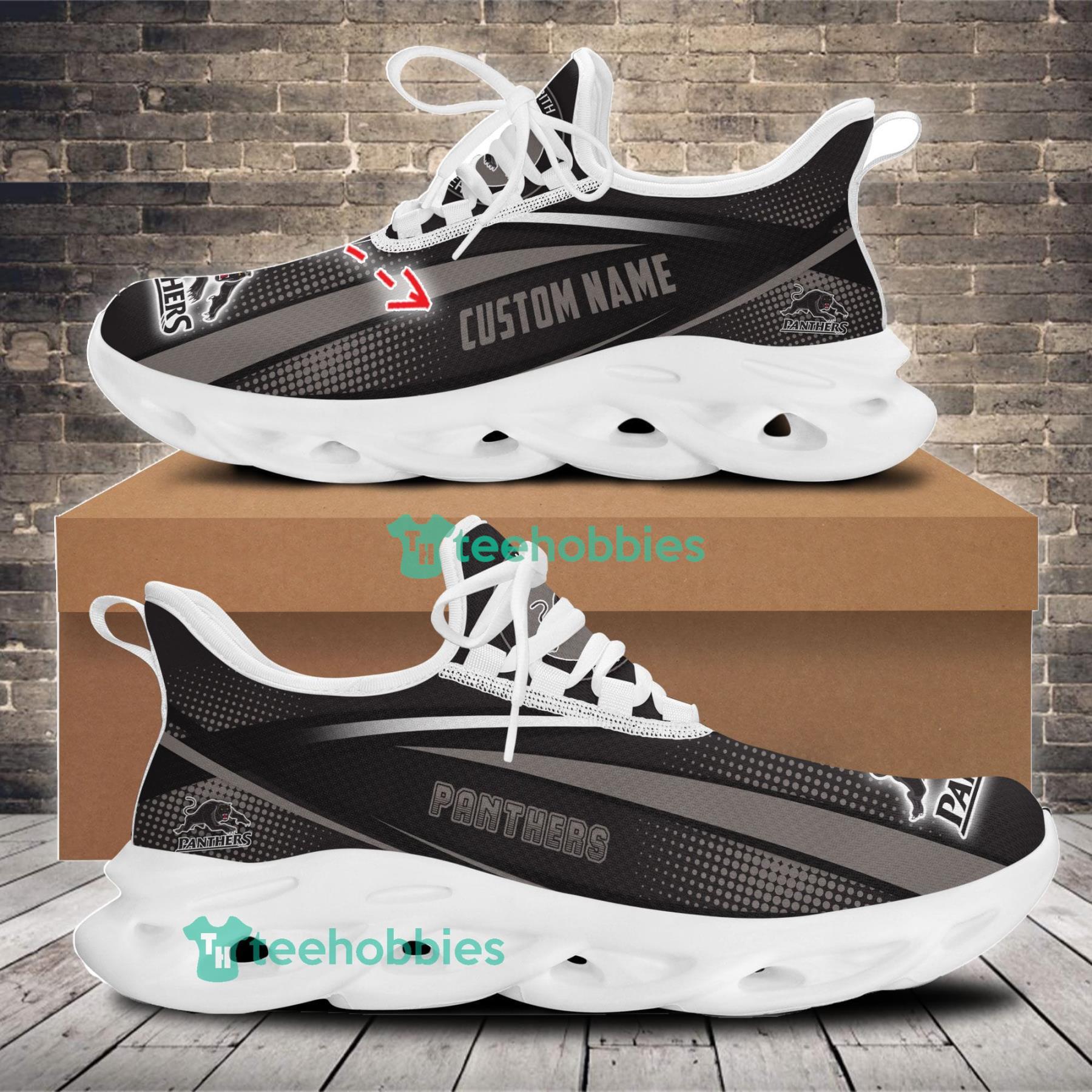 Penrith Panthers Custom Name Sneakers Max Soul Shoes For Men And Women Product Photo 1