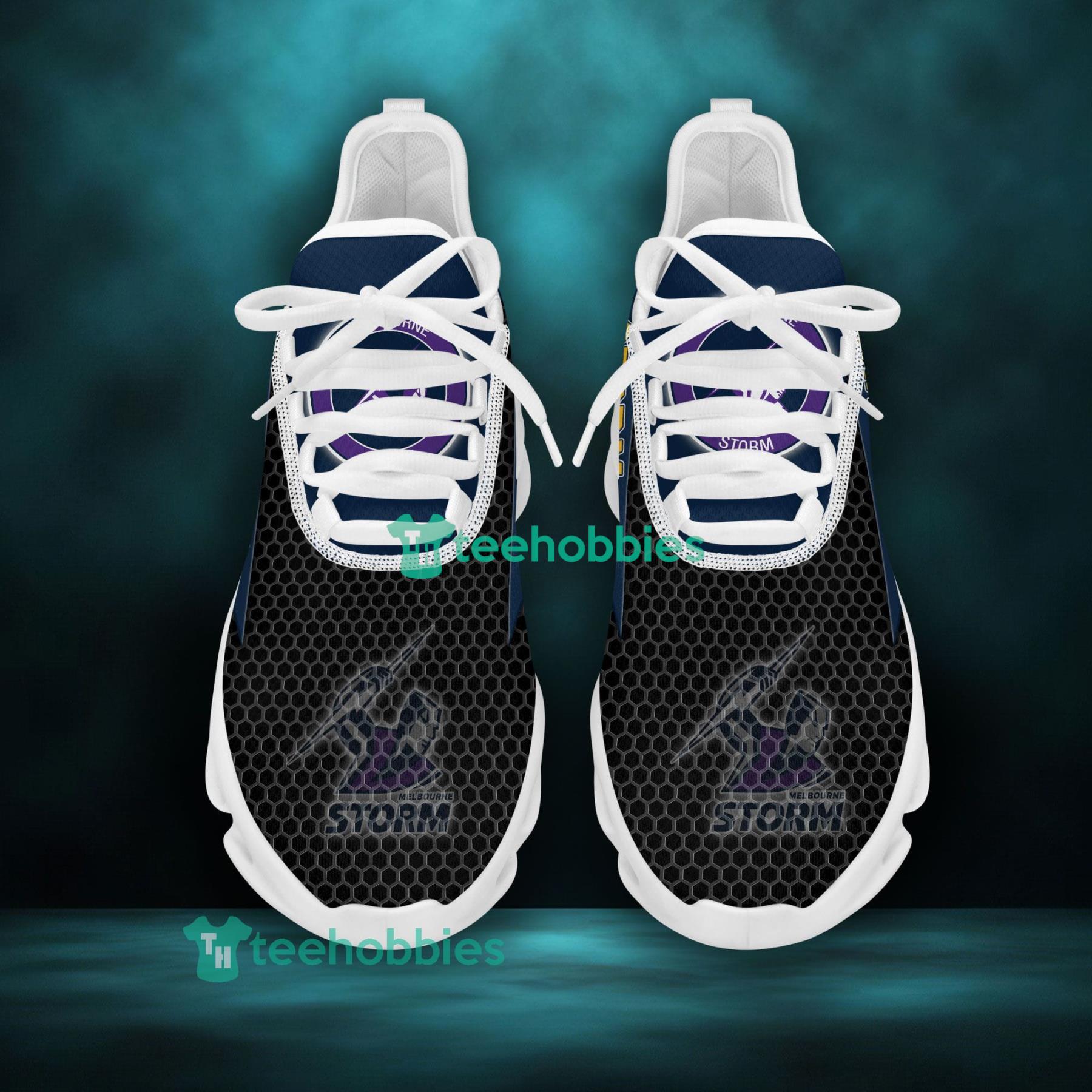 Personalized Name And Number Melbourne Storm Sneakers Max Soul Shoes For Men And Women Afl Sneakers Product Photo 2
