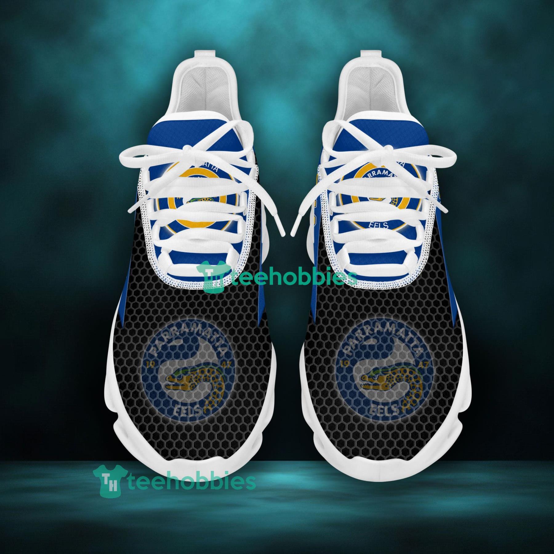 Personalized Name And Number Parramatta Eels Sneakers Max Soul Shoes For Men And Women Afl Sneakers Product Photo 2