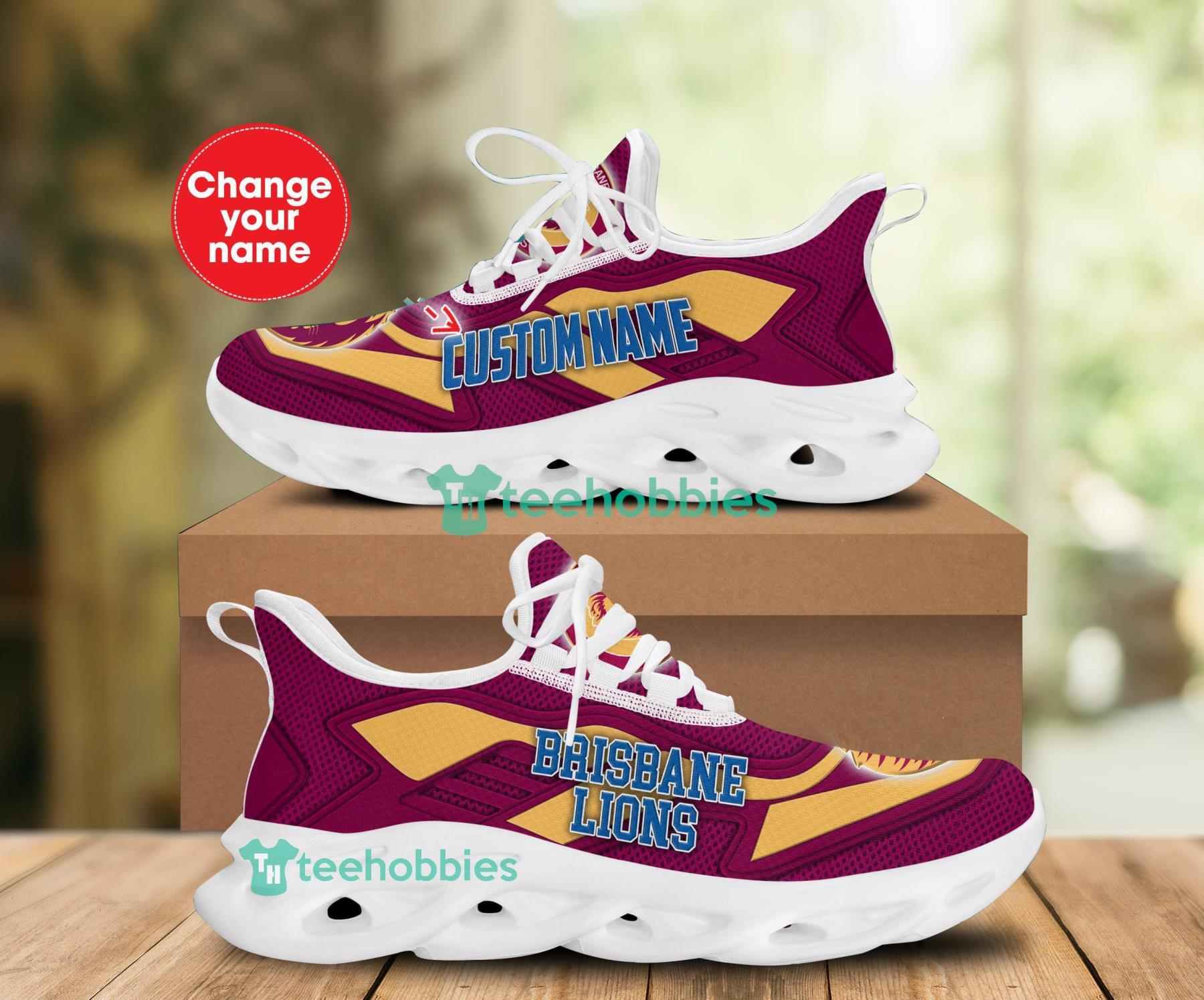 Personalized Name Brisbane Lions Sneakers Max Soul Shoes For Men And Women Product Photo 1