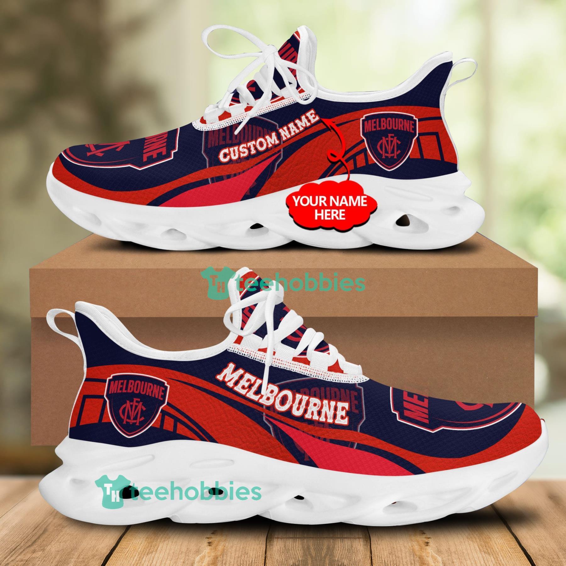 Personalized Name Melbourne Football Club Sneakers Max Soul Shoes For Men And Women Afl Sneakers Product Photo 1