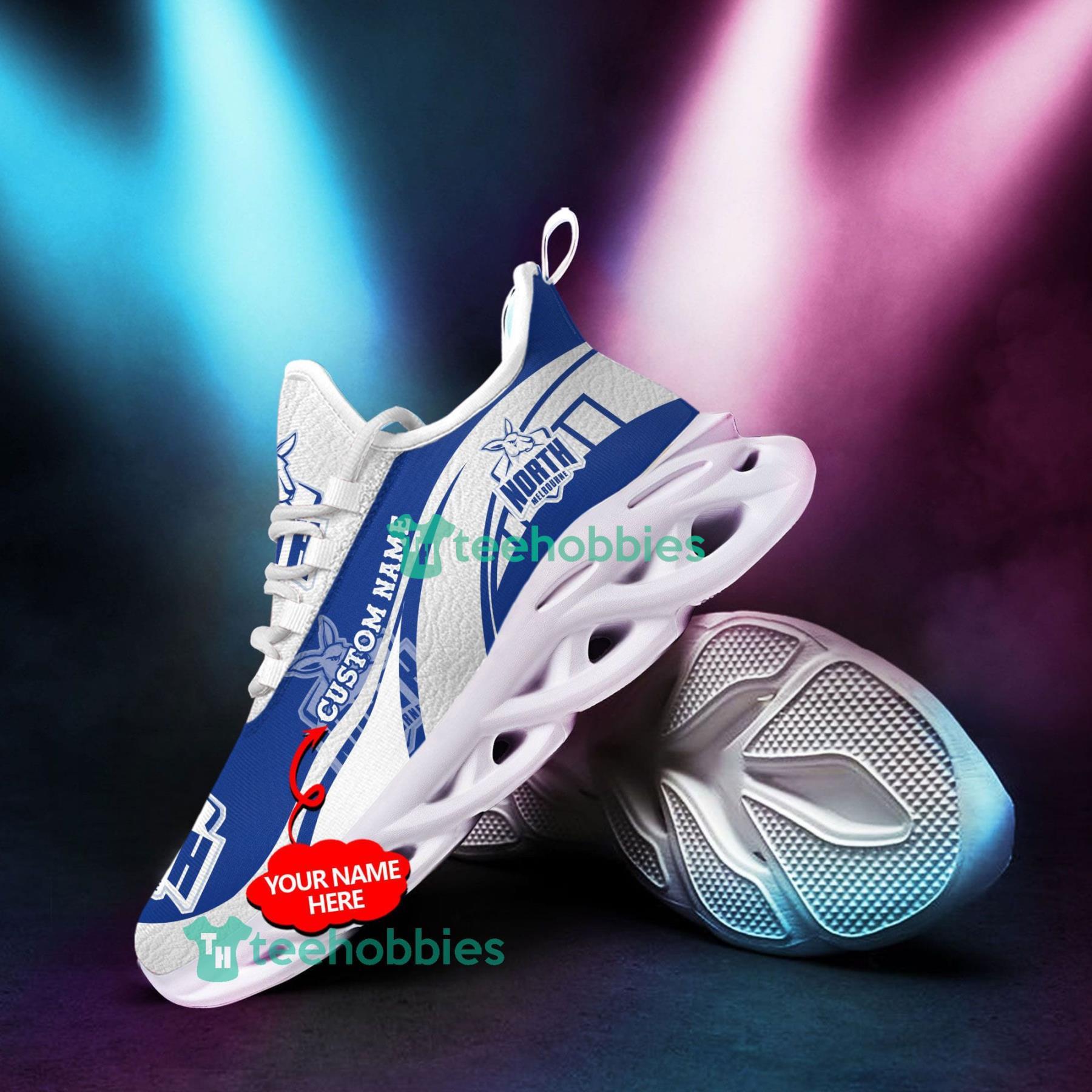 Personalized Name North Melbourne Football Club Sneakers Max Soul Shoes For Men And Women Afl Sneakers Product Photo 2