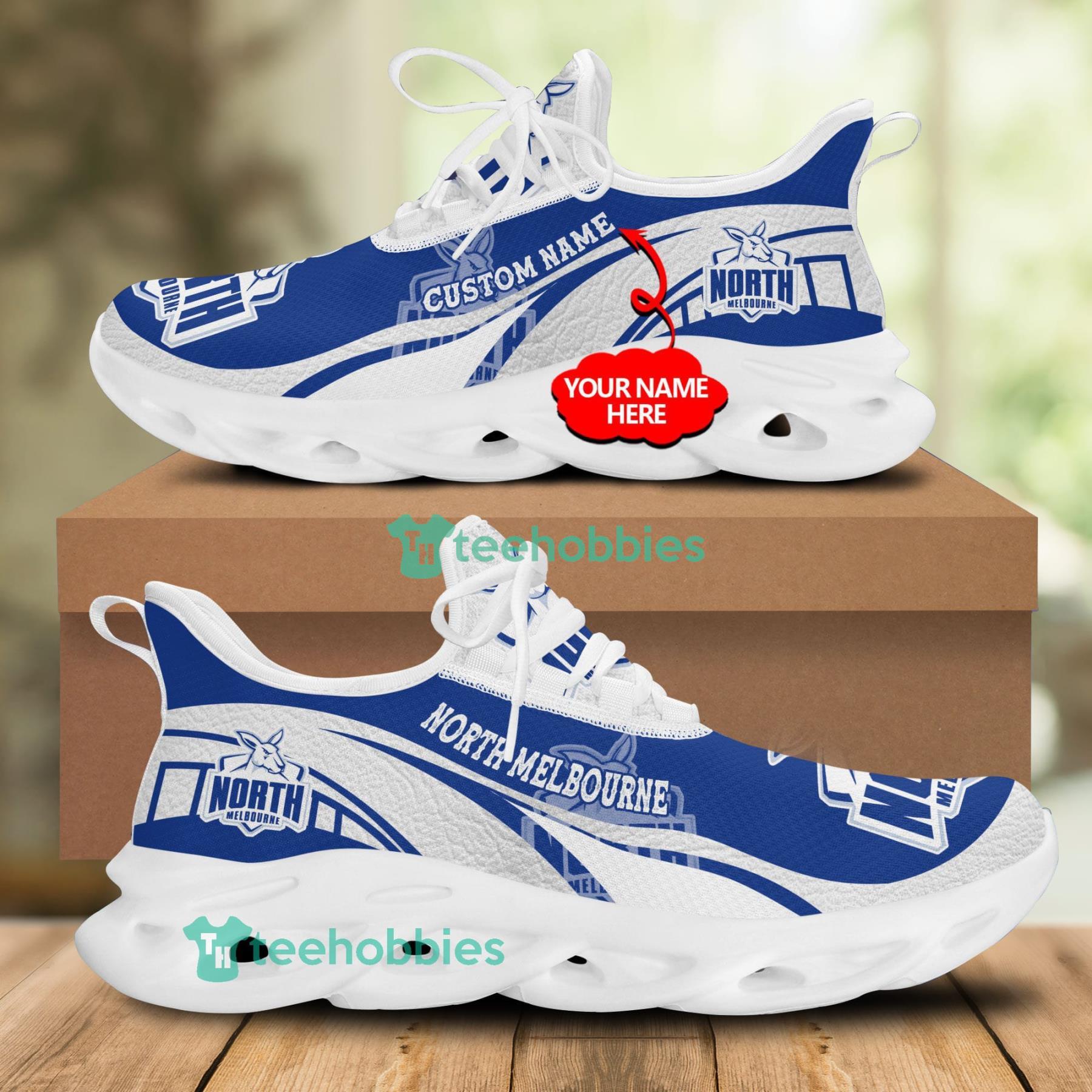 Personalized Name North Melbourne Football Club Sneakers Max Soul Shoes For Men And Women Afl Sneakers Product Photo 1