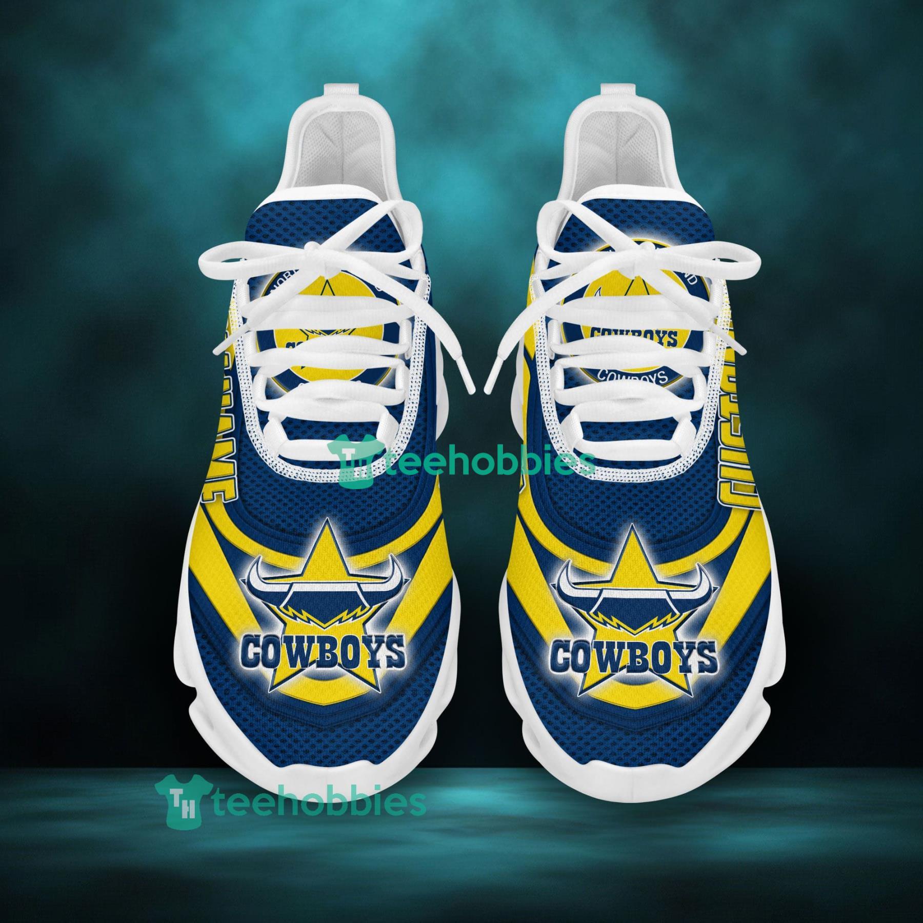 Personalized Name North Queensland Cowboys Sneakers Max Soul Shoes For Men And Women Product Photo 2