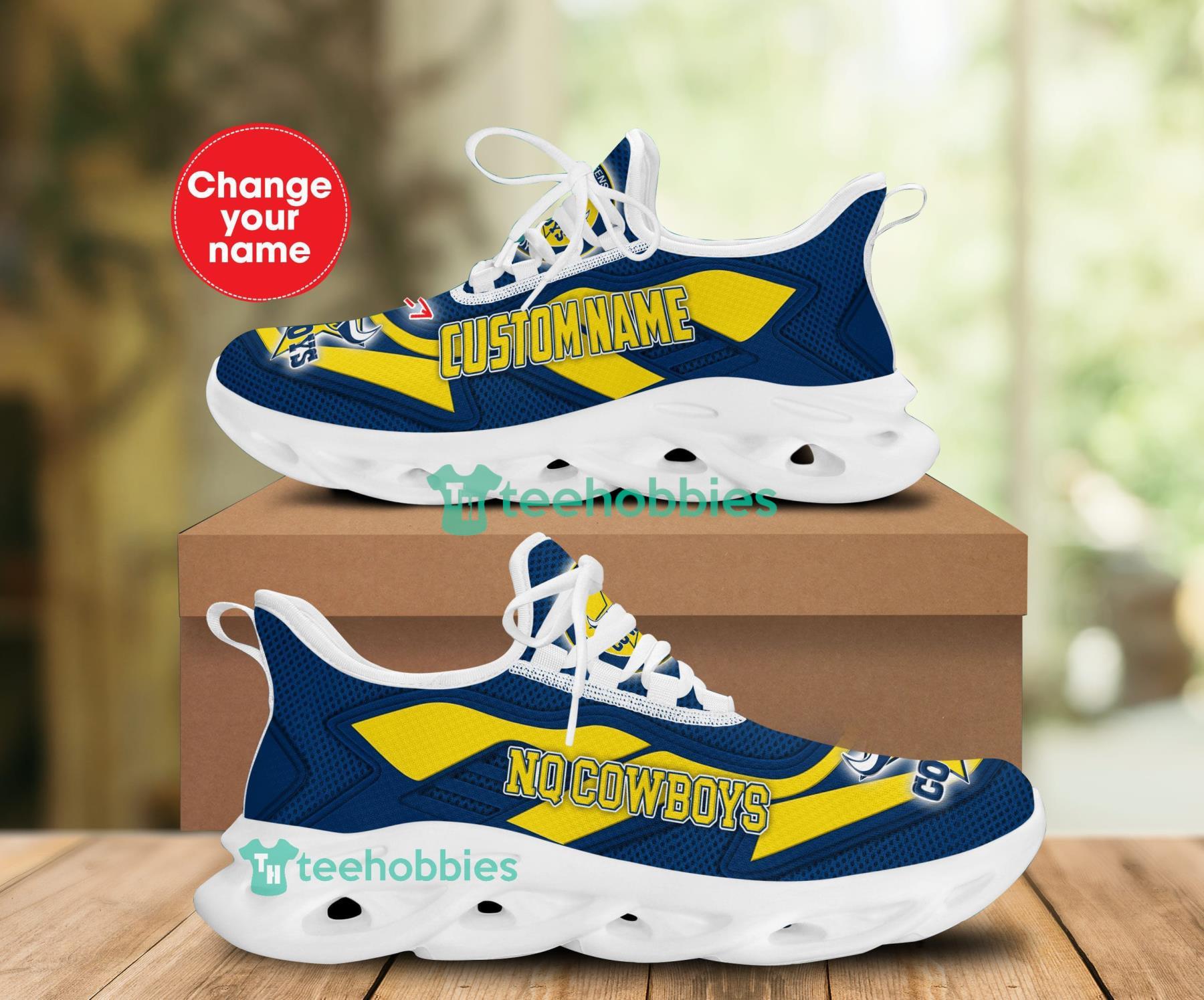 Personalized Name North Queensland Cowboys Sneakers Max Soul Shoes For Men And Women Product Photo 1