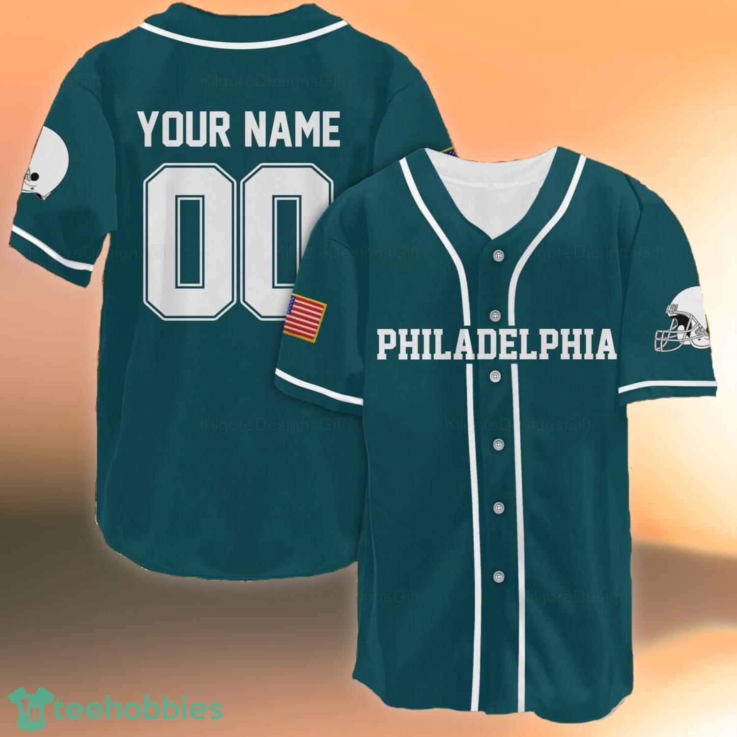 Philadelphia Personalized Name And Number Philadelphia Fans Baseball Jersey Shirt Product Photo 1 Philadelphia Personalized Name And Number Philadelphia Fans Baseball Jersey Shirt Product Photo 1