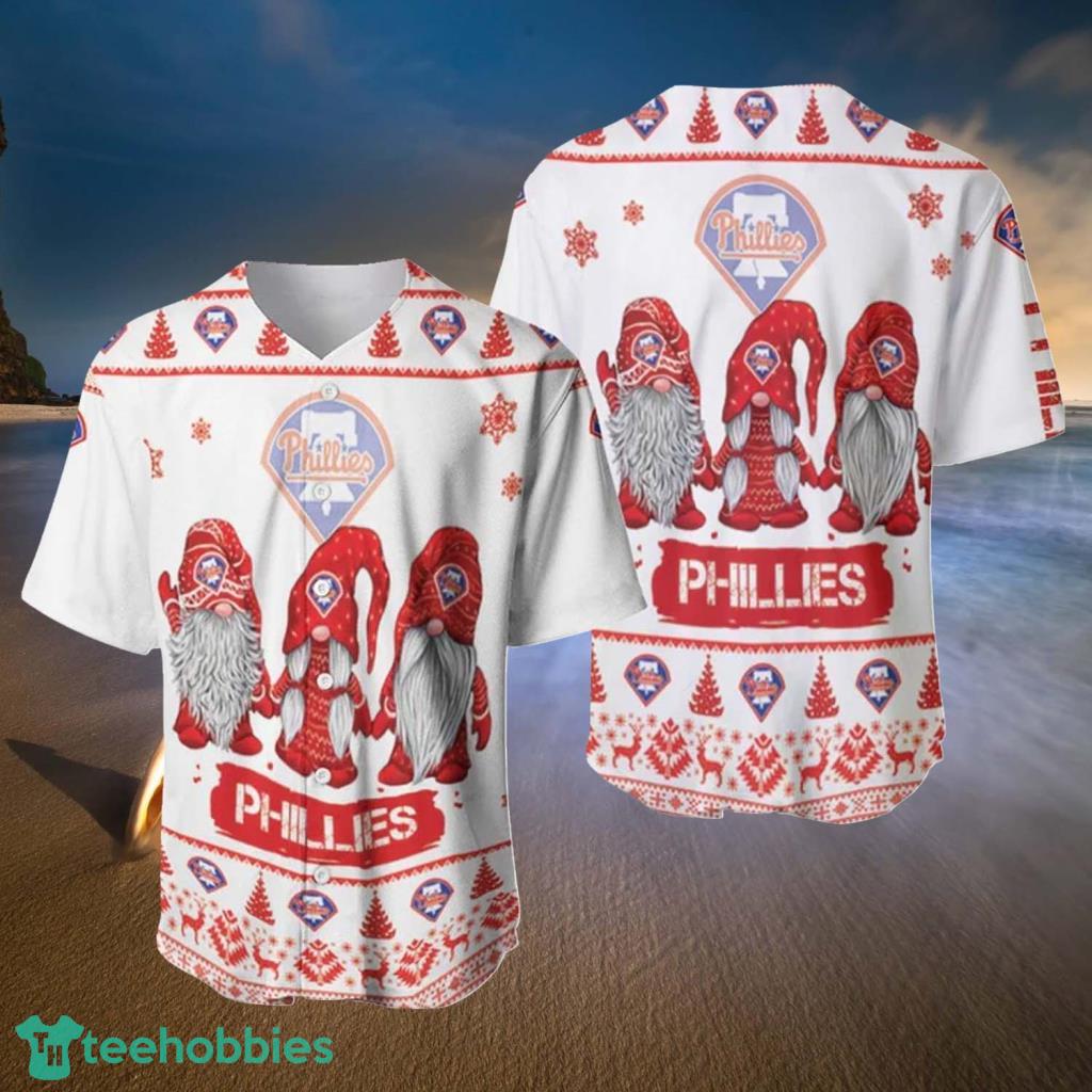 Philadelphia Phillies MLB Gnomes Christmas Baseball Jersey Shirt - Philadelphia Phillies MLB Gnomes Christmas Baseball Jersey Shirt