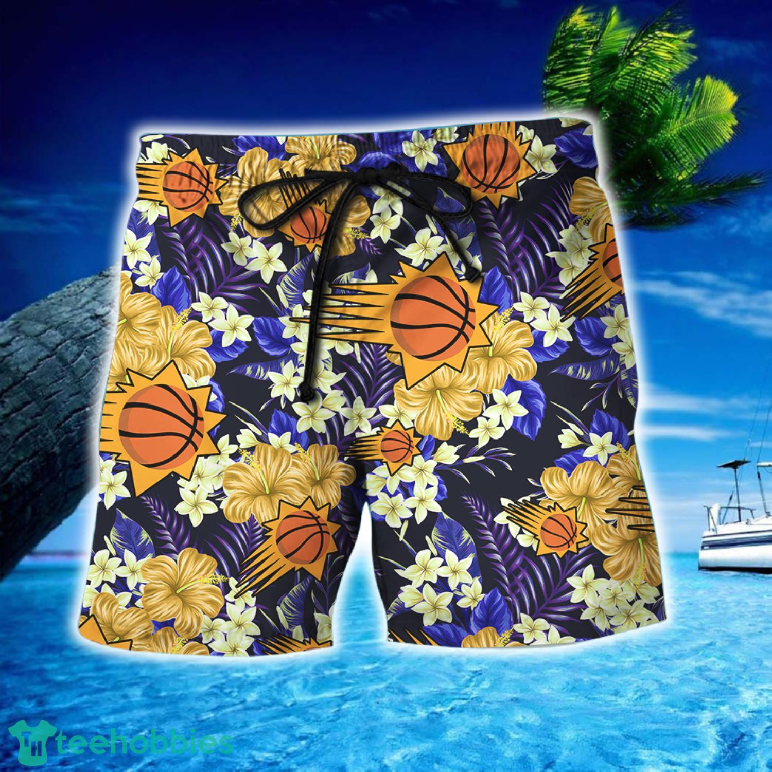 Phoenix Suns Flowers Pattern Hawaiian Shirt And Short Product Photo 2 Phoenix Suns Flowers Pattern Hawaiian Shirt And Short Product Photo 2