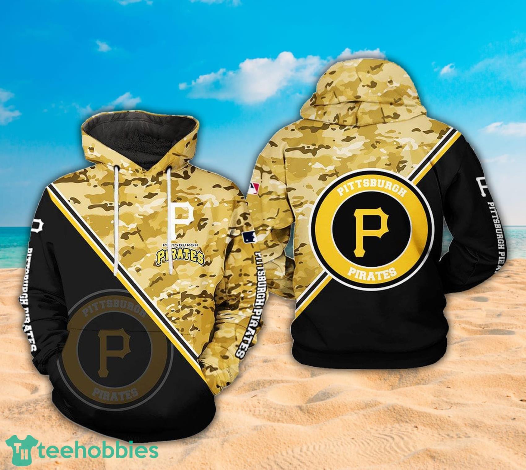 Pittsburgh Pirates Camo Logo Custom Hoodie 3d - T-shirts Low Price