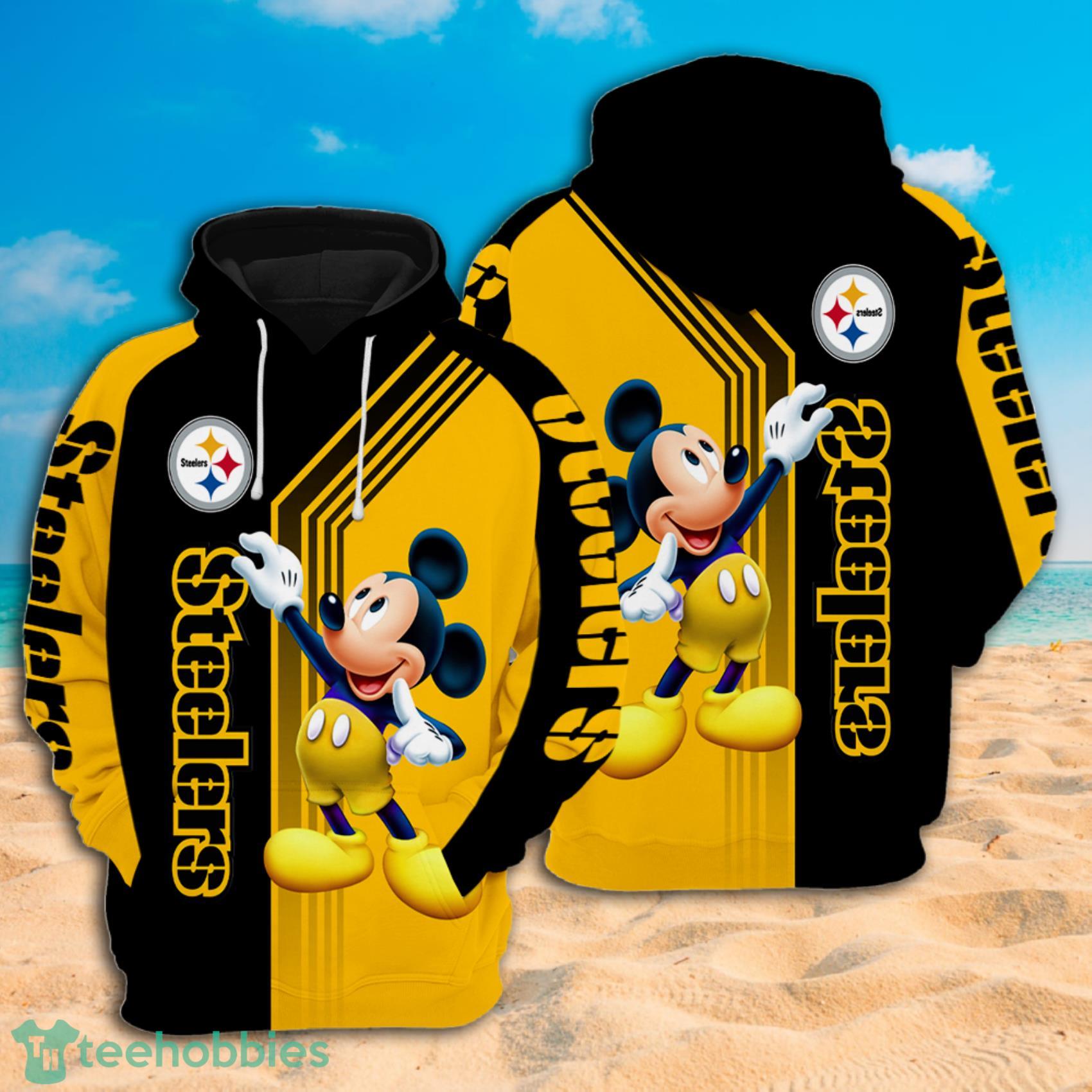 Pittsburgh Steelers Mickey Mouse Funny All Over Print 3D Hoodie