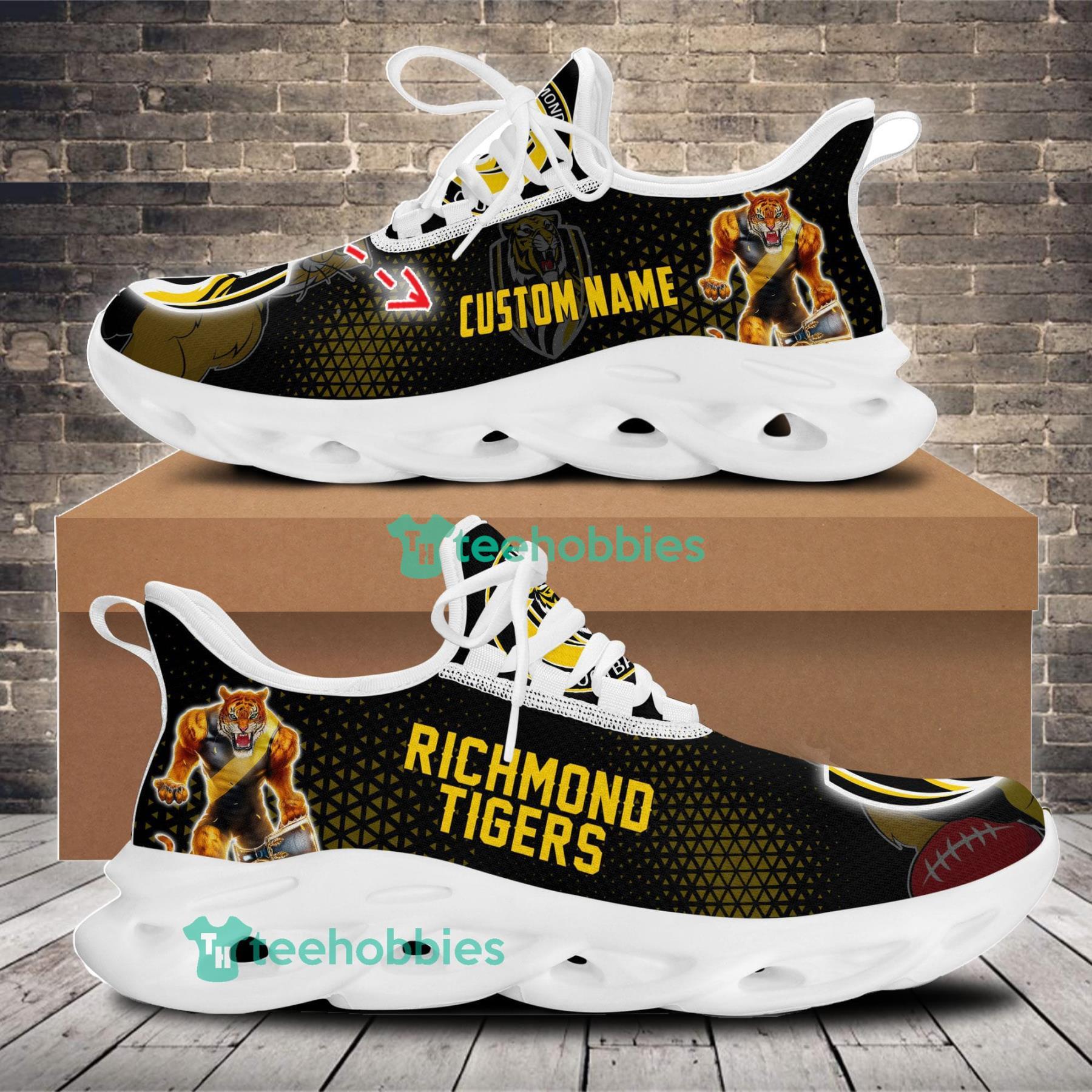 Richmond Mascot Custom Name Football Club Sneakers Max Soul Shoes For Men And Women Afl Sneakers Product Photo 1