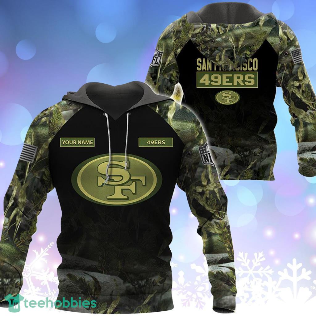 San Francisco 49ers NFL Personalized Your Name Fishing Camo Hoodie 3D All  Over Print