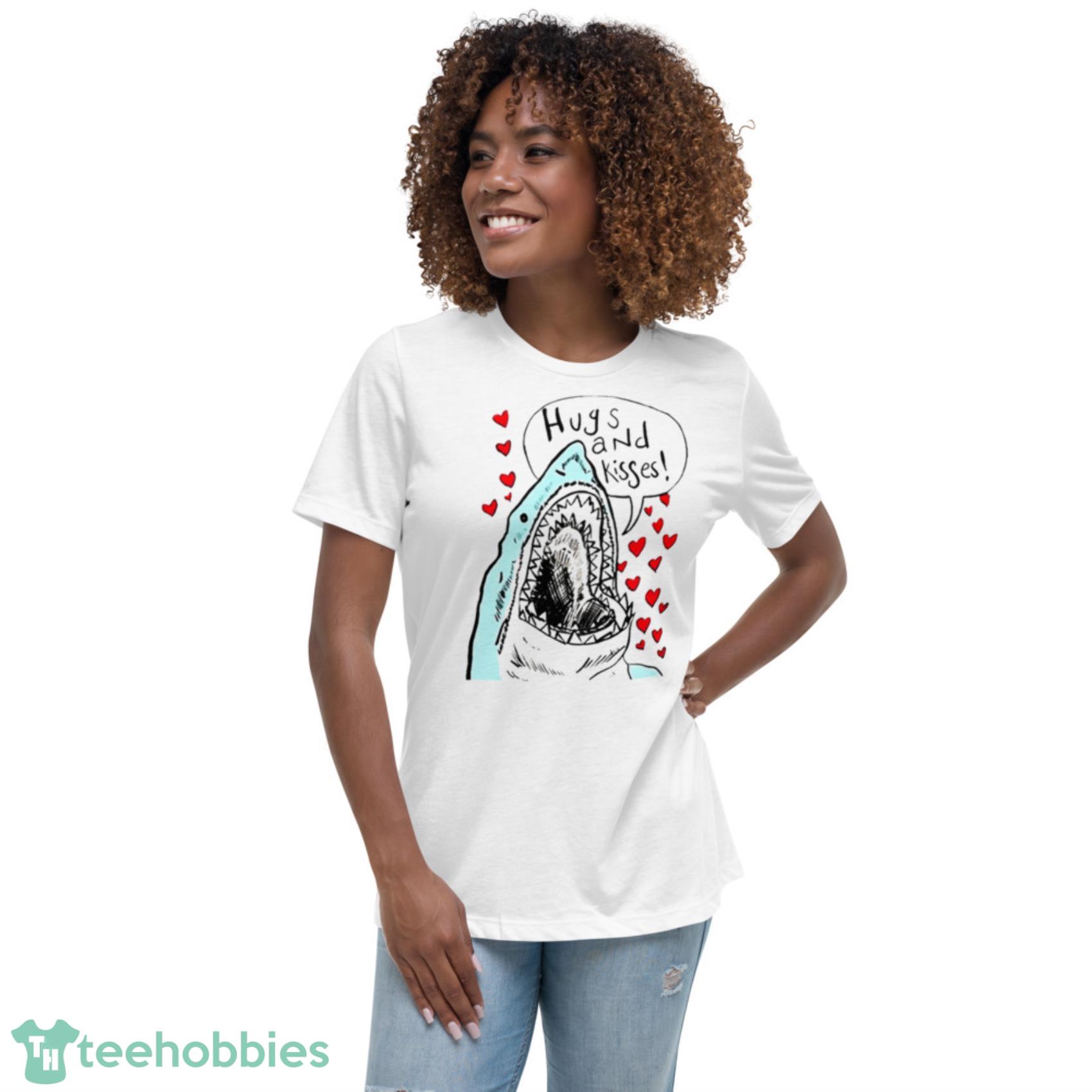 Shark Hugs And Kisses Lovely T-Shirt Product Photo 5 Shark Hugs And Kisses Lovely T-Shirt Product Photo 5