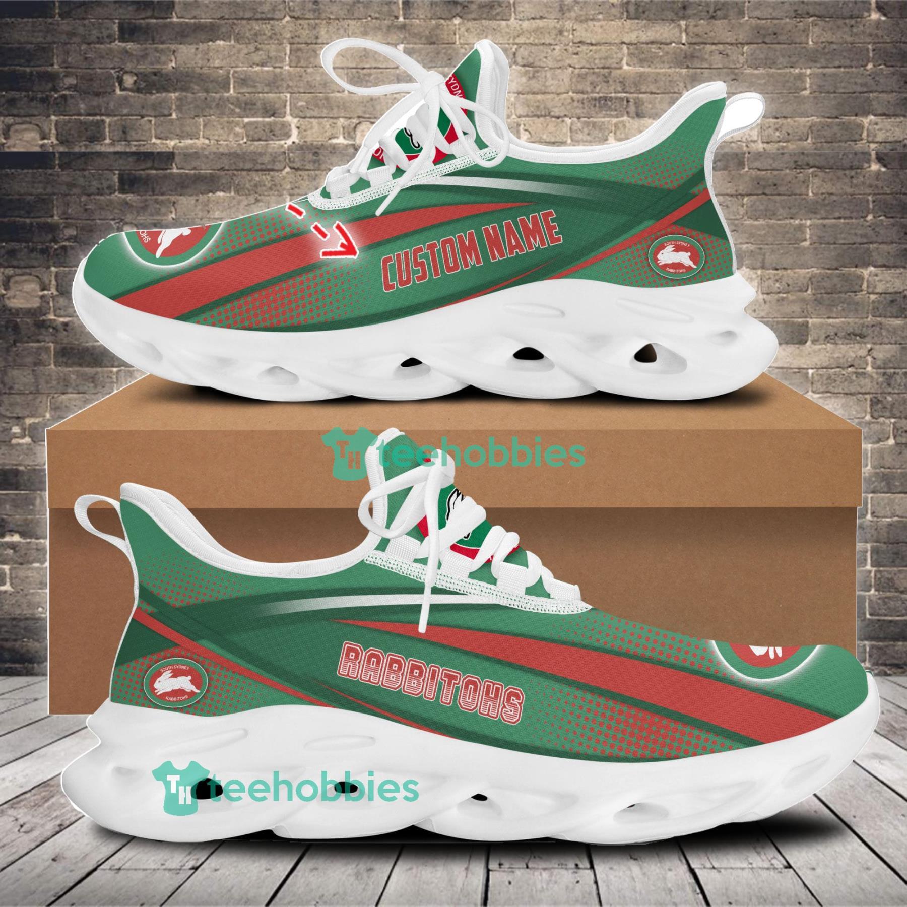 South Sydney Rabbitohs Custom Name Sneakers Max Soul Shoes For Men And Women Product Photo 1