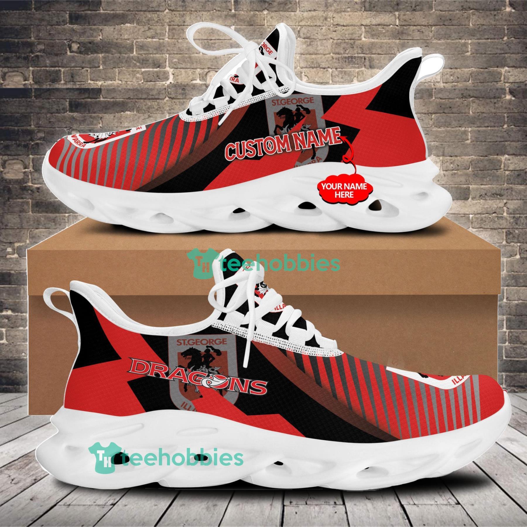 St. George Illawarra Dragons Sport Team Personalized Name Sneakers Max Soul Shoes For Men And Women Product Photo 1