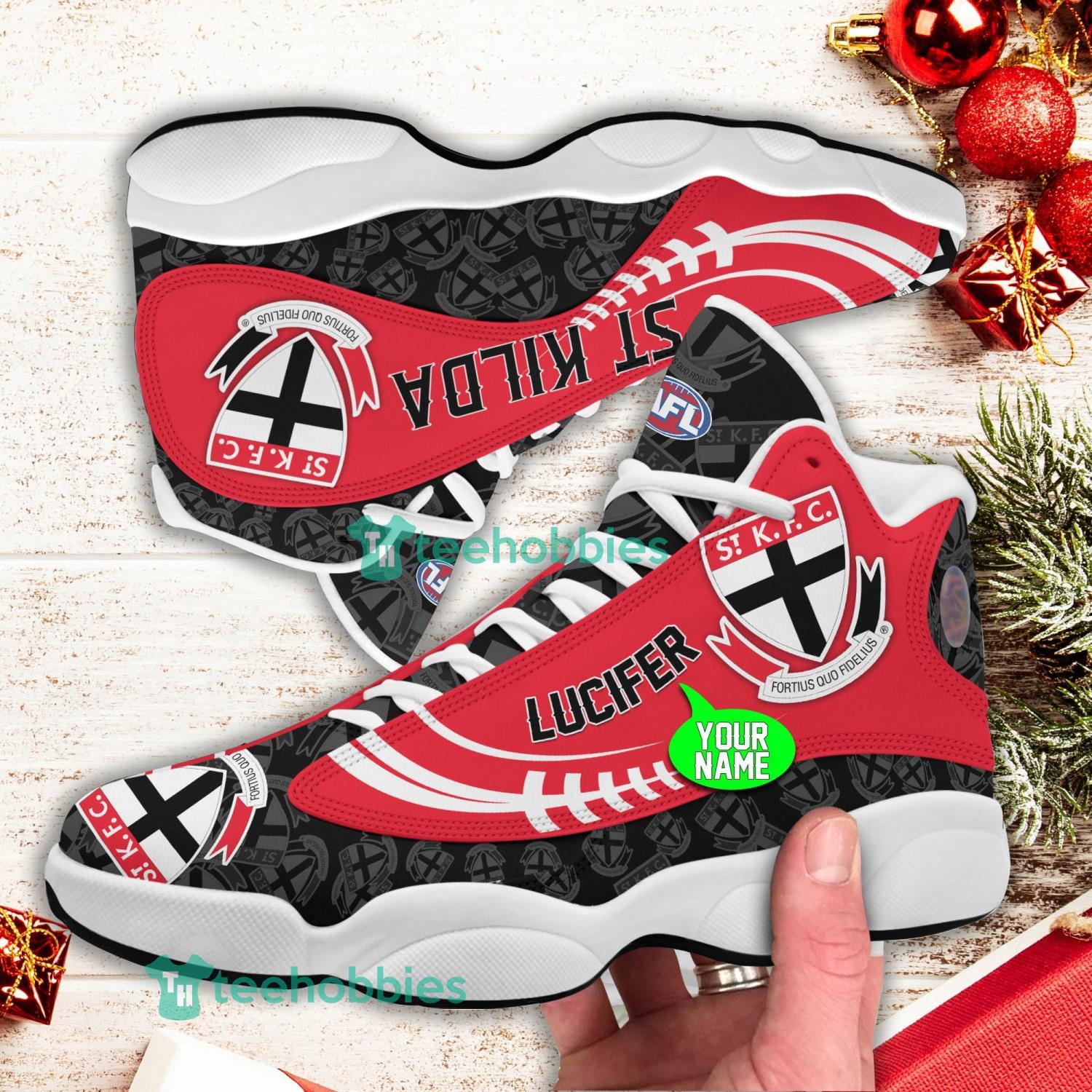 St Kilda Custom Name Shoes Air Jordan 13 Running Shoes image St Kilda Custom Name Shoes Air Jordan 13 Running Shoes Product Photo 2