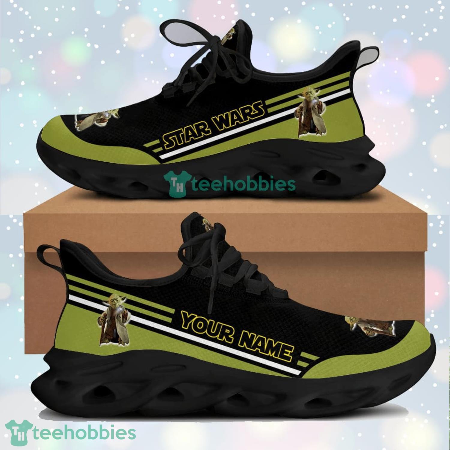 Star Wars Fans Yoda Custom Name Max Soul Shoes Running Sneaker For Men And Women image Star Wars Fans Yoda Custom Name Max Soul Shoes Running Sneaker For Men And Women Product Photo 2