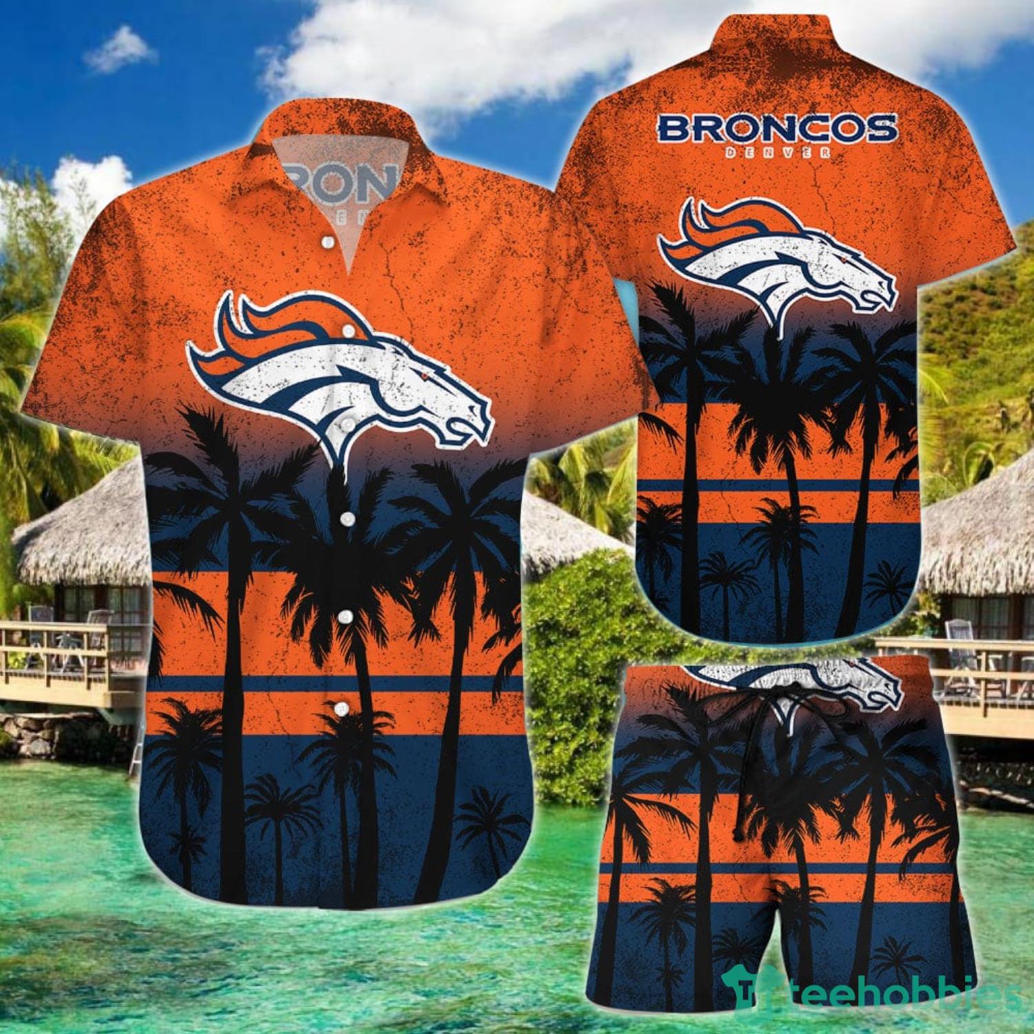 Denver Broncos Football Up Hawaiian Shirt & Short