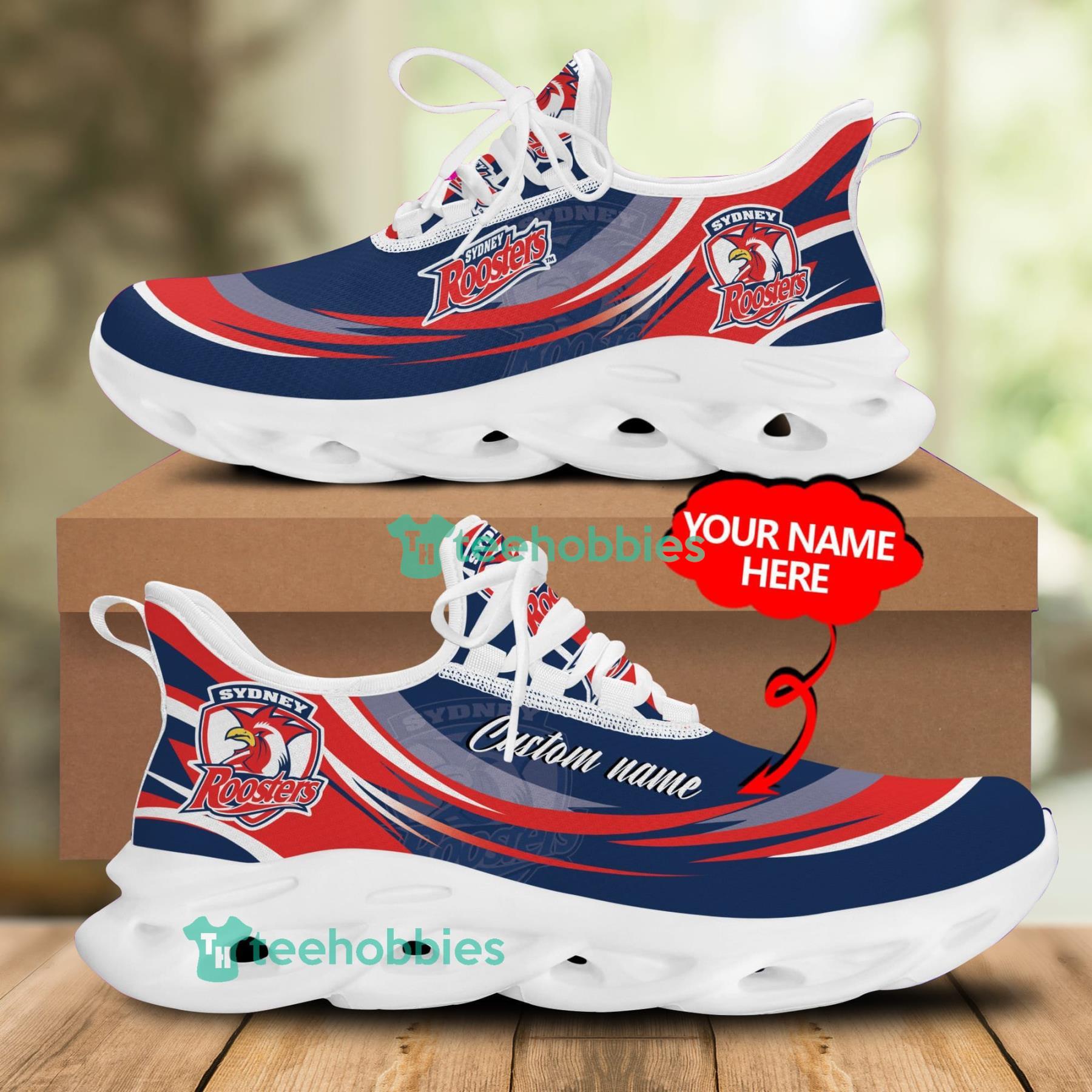 Sydney Roosters 3D Personalized Name Sneakers Max Soul Shoes For Men And Women Product Photo 1