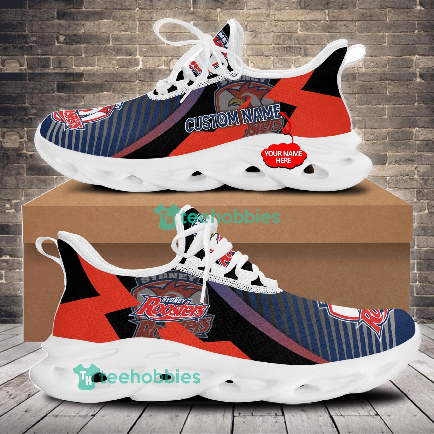 Sydney Roosters Sport Team Personalized Name Sneakers Max Soul Shoes For Men And Women Product Photo 1