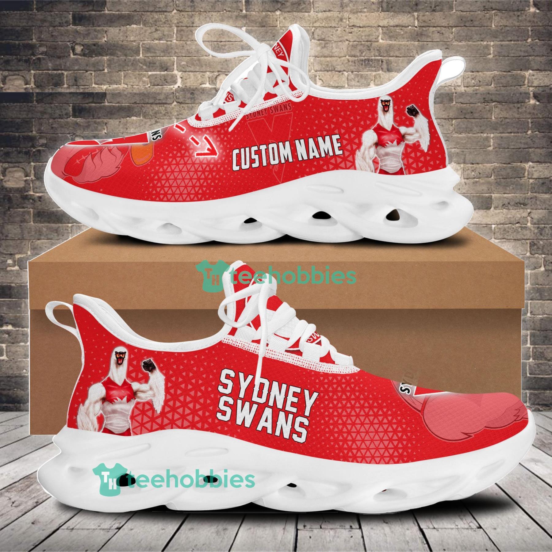 Sydney Swans Mascot Custom Name Sneakers Max Soul Shoes For Men And Women Afl Sneakers Product Photo 1