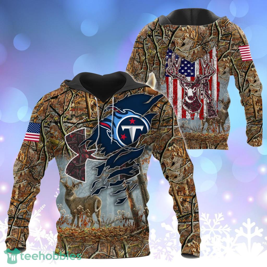 Tennessee Titans NFL Football Camo Hunting Hoodie 3D All Over Print - Tennessee Titans NFL Football Camo Hunting Hoodie 3D All Over Print
