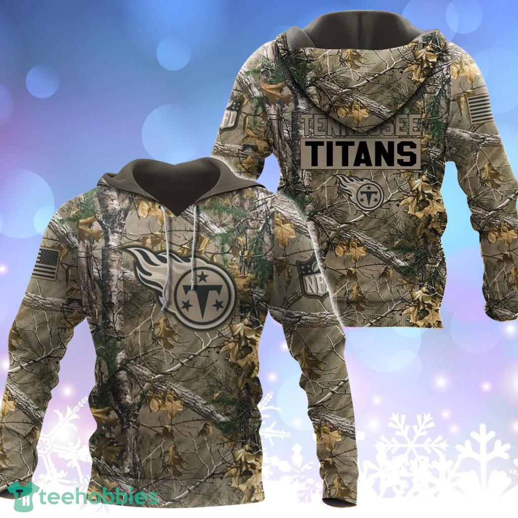 Tennessee Titans NFL Hunting Camo Hoodie 3D For Fans - Tennessee Titans NFL Hunting Camo Hoodie 3D For Fans