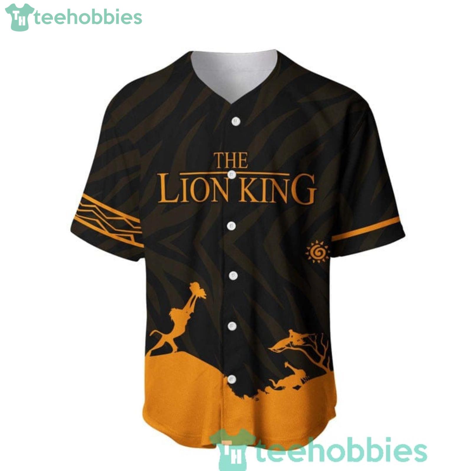 The Lion King Iconic Scene All Over Print Black Baseball Jersey Shirt Product Photo 1