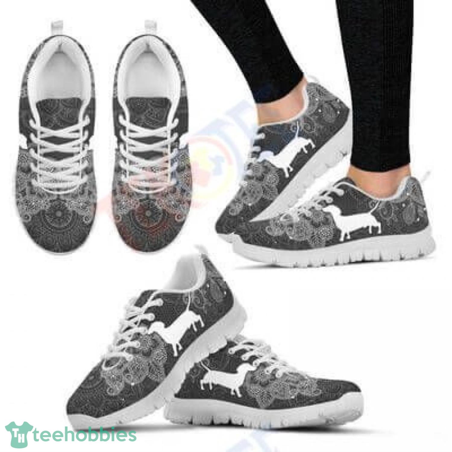 Volleyball Mandala Gray Sneakers Shoes For Men Women Product Photo 1
