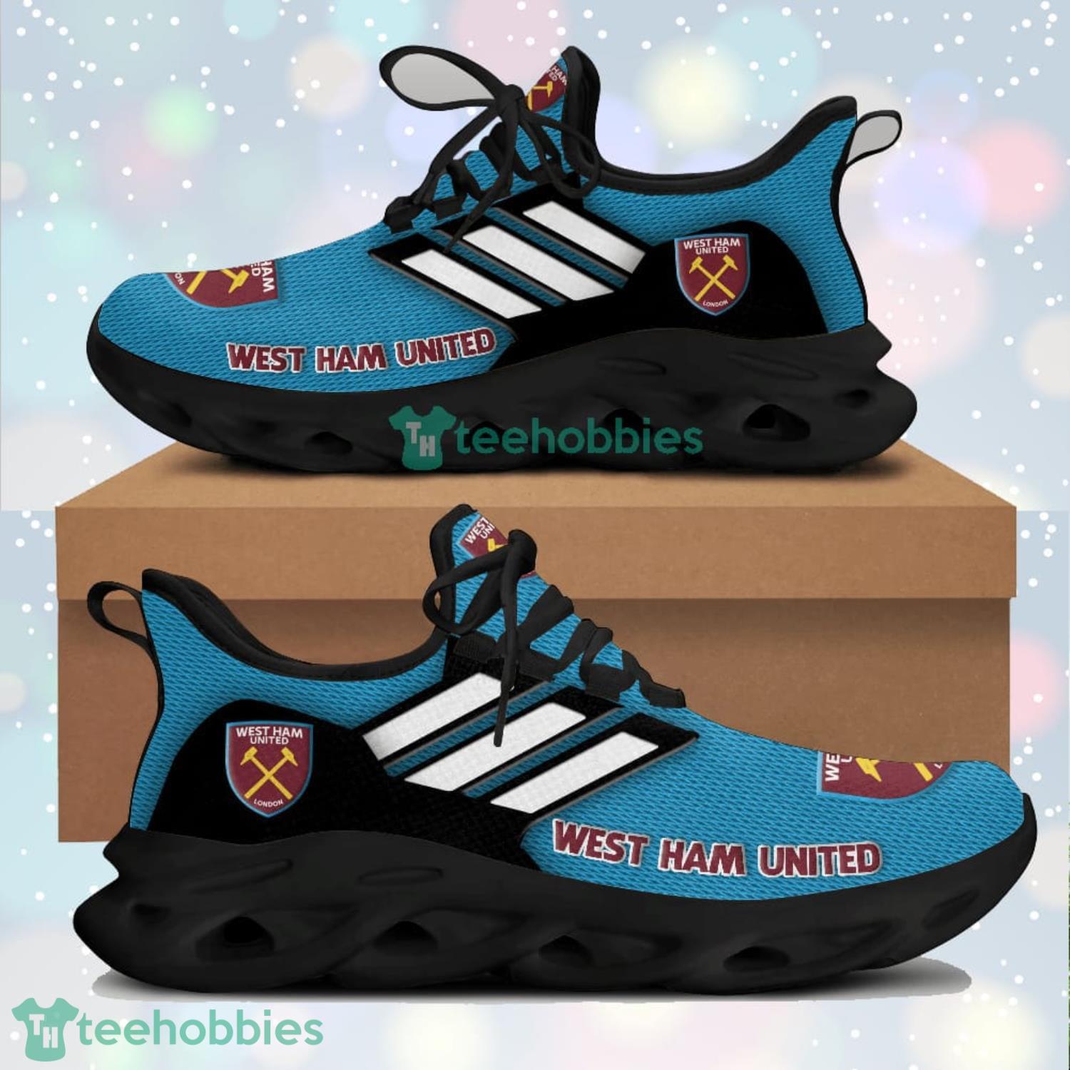 West Ham United White Striped Blue Max Soul Shoes Running Sneaker For Men And Women image West Ham United White Striped Blue Max Soul Shoes Running Sneaker For Men And Women Product Photo 2