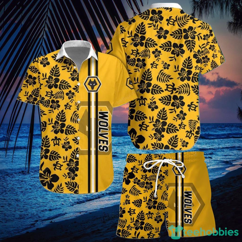 Wolverhampton Wanderers FC Yellow Black Hawaiian Shirt And Short - Wolverhampton Wanderers FC Yellow Black Hawaiian Shirt And Short Wolverhampton Wanderers FC Yellow Black Hawaiian Shirt And Short - Wolverhampton Wanderers FC Yellow Black Hawaiian Shirt And Short
