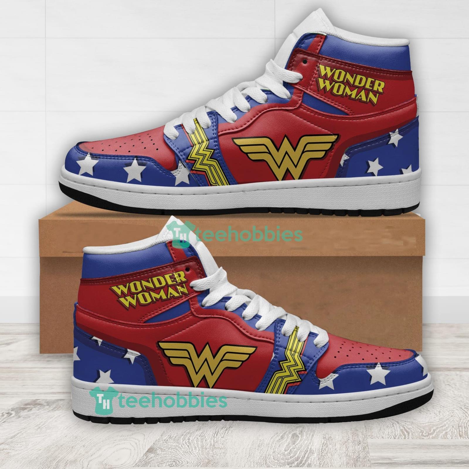 Wonder Woman Air Jordan Hightop Shoes Sneakers For Men And Women Super Heroes Sneakers Product Photo 1