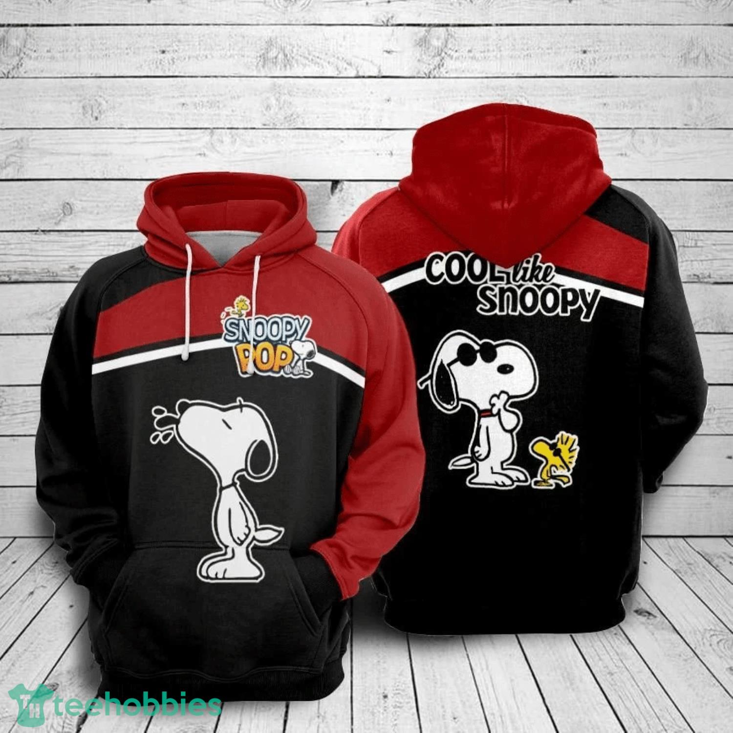 Woodstock And Snoopy Pop Cool Like Snoopy 3D Hoodie Product Photo 1