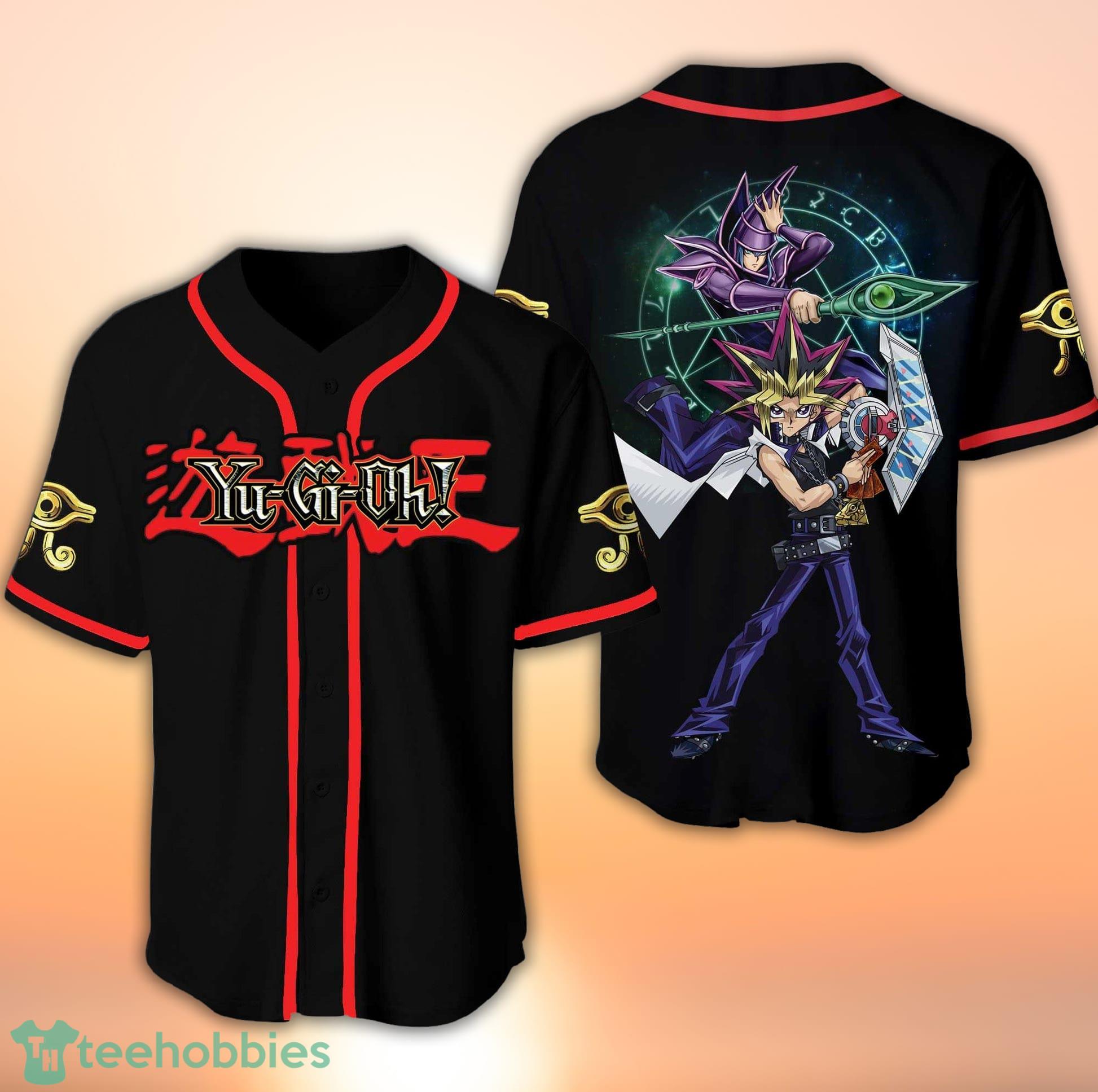 YugiOh Dark Magician Baseball Jersey Shirt - YugiOh Dark Magician Baseball Jersey Shirt