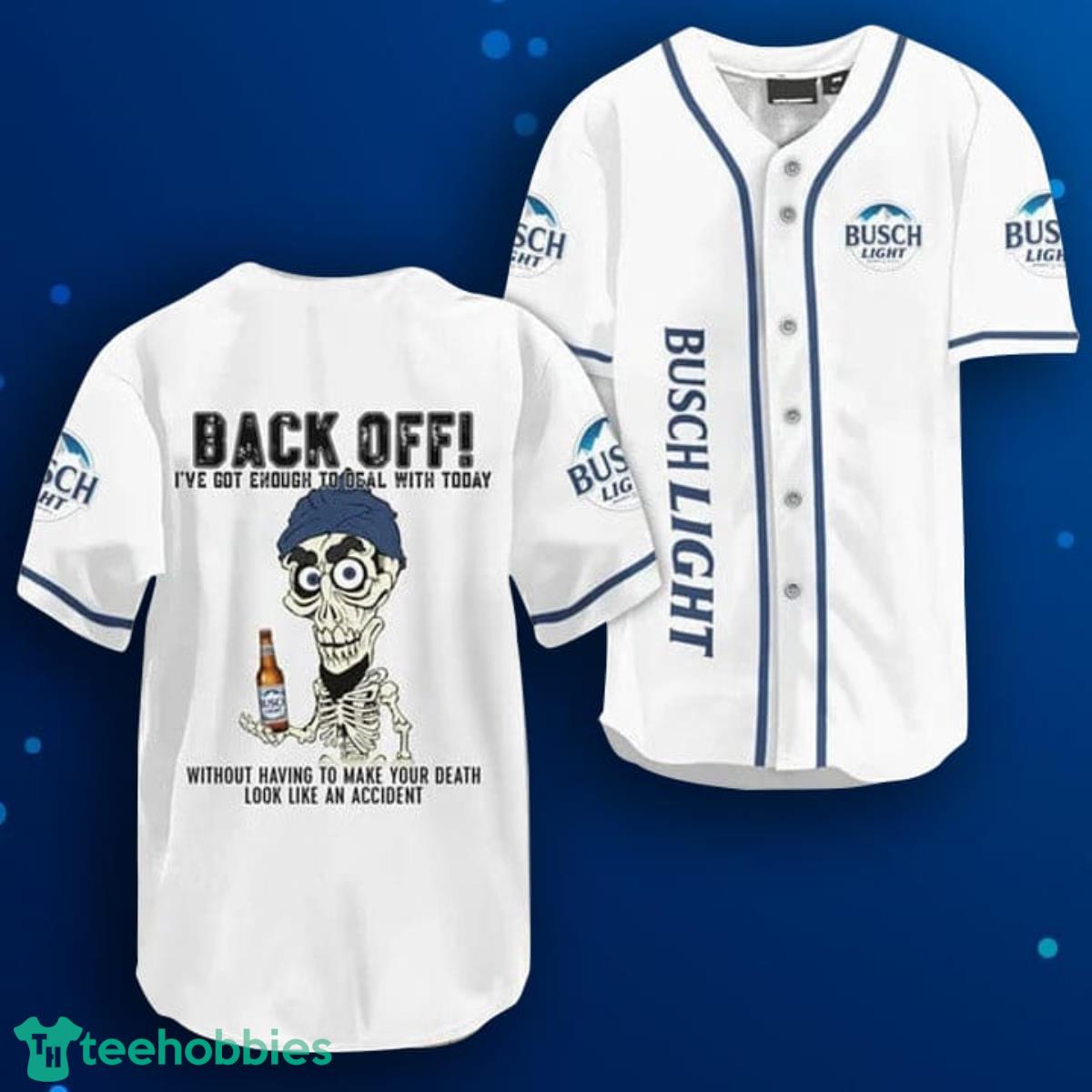 Achmed Back Off With Busch Light Baseball Jersey Product Photo 1