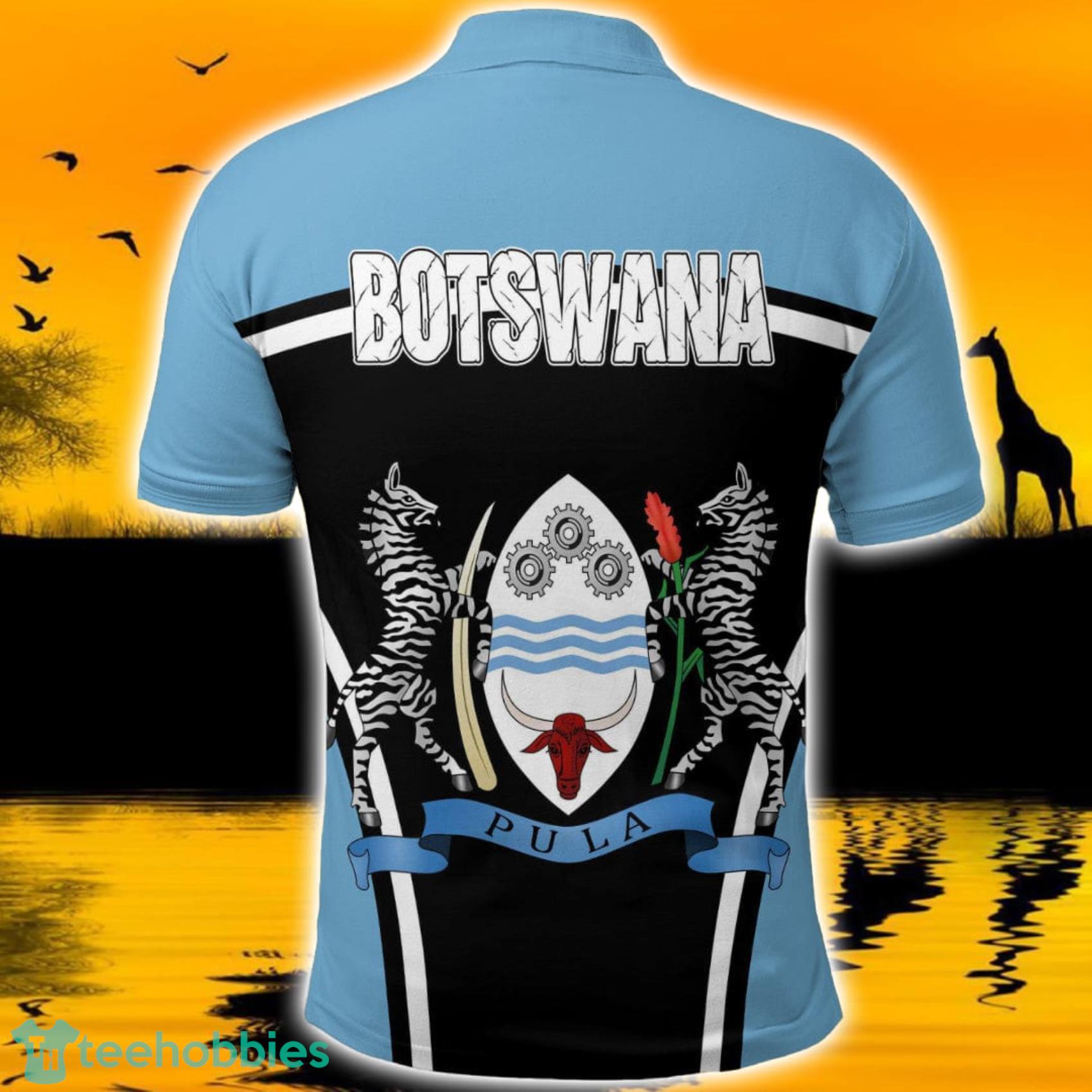 Africa Zone Design Botswana Active Flag Polo Shirt For Men And Women image Africa Zone Design Botswana Active Flag Polo Shirt For Men And Women Product Photo 2